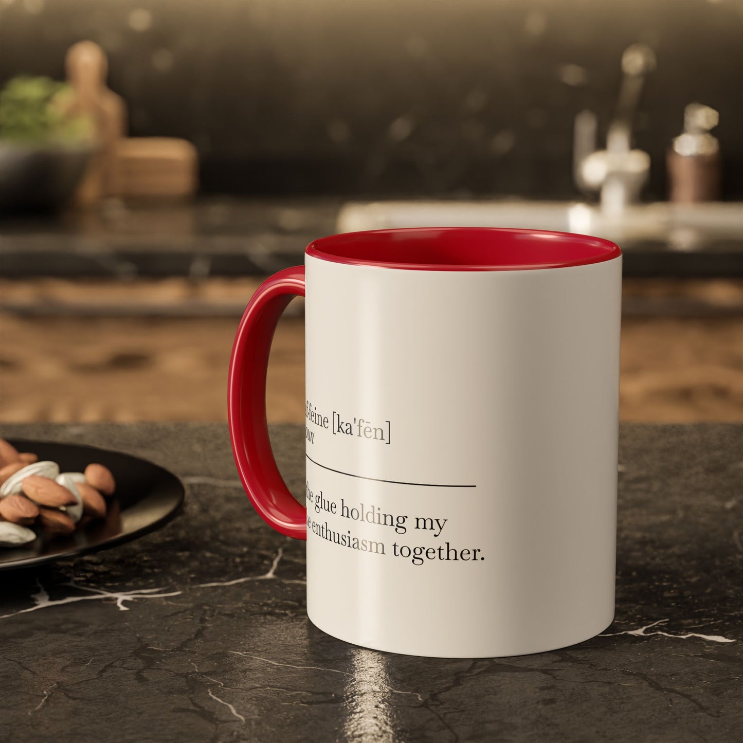 Motivational Coffee Mug - "Caf.feine" - 11oz & 15oz