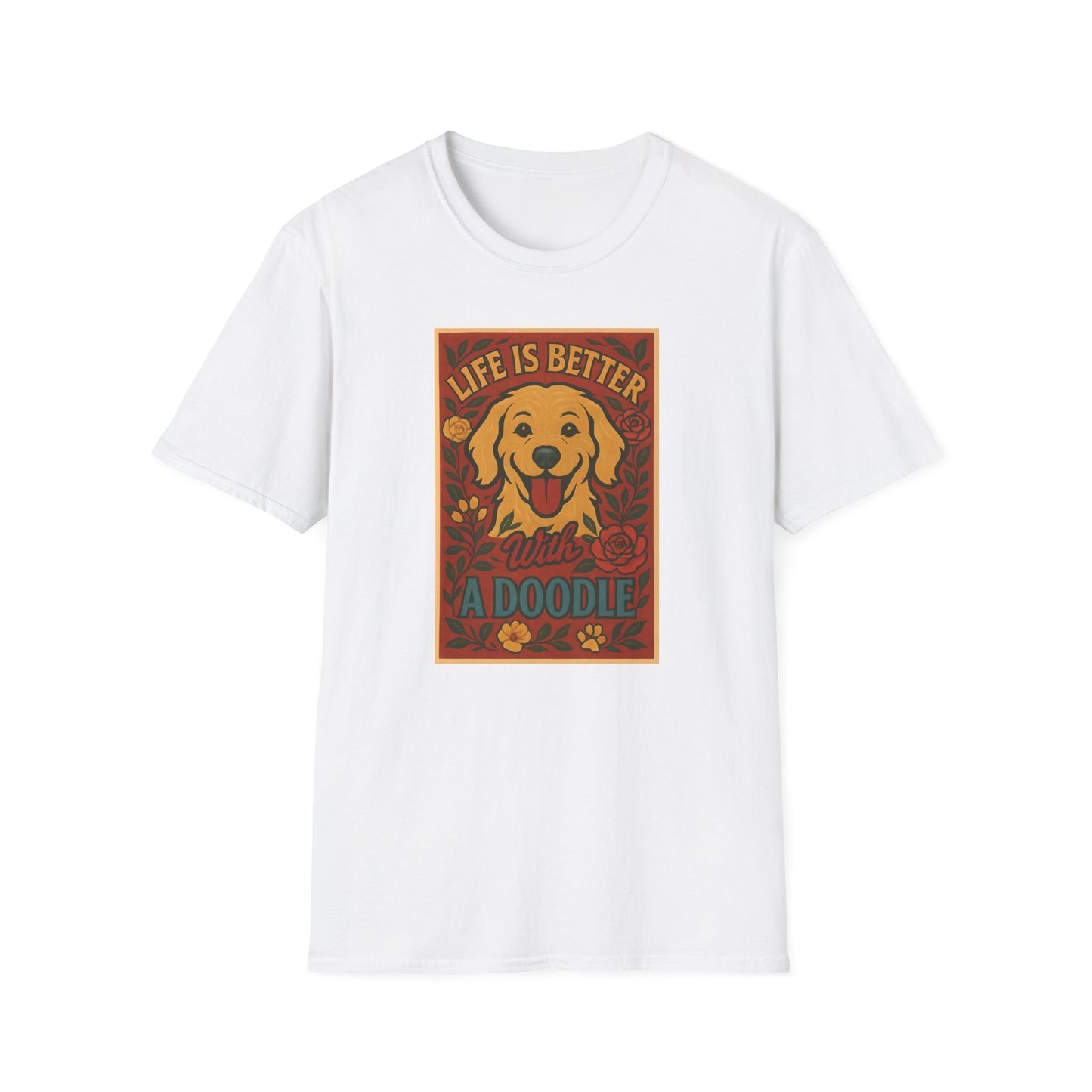 Doodle Pet T-Shirt - Life is Better with a Doodle Design, Cute Pet Shirts and Apparel, Gifts for Mom