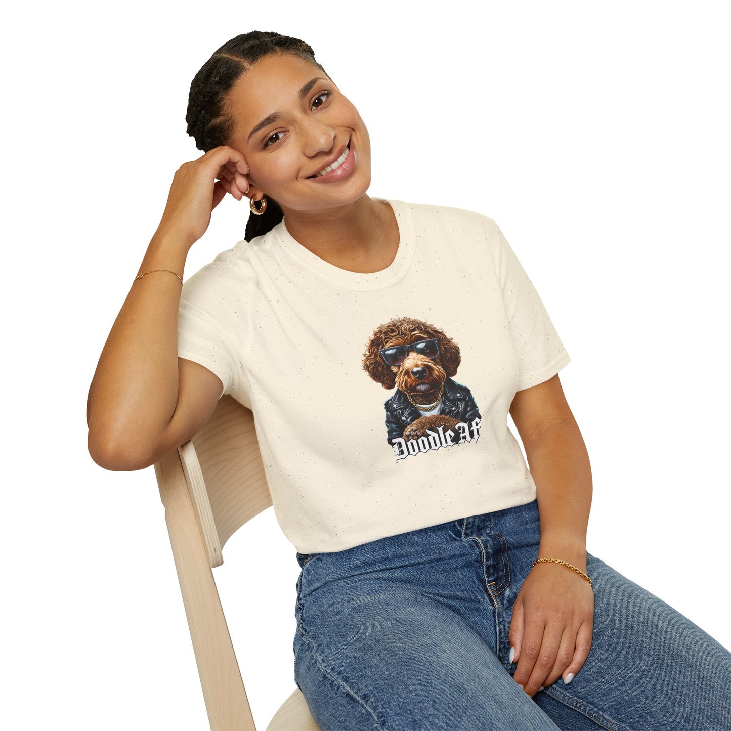 Doodle AF, Cool Doodle Dog Unisex T-Shirt, Pet Lover Gift, Dog Apparel, Dog Mom, Funny Animal Tee