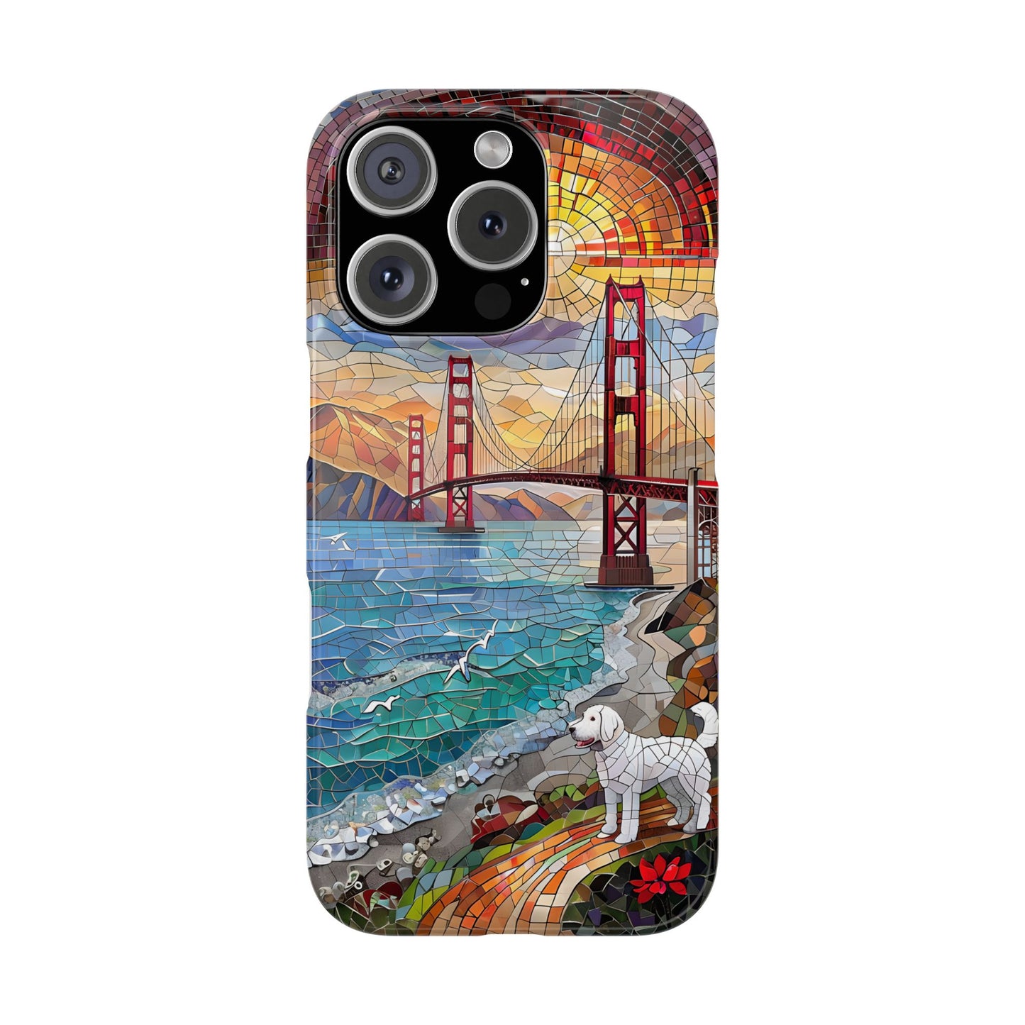 Mountain Landscape Slim Mobile Phone Cases, Phone Accessories, Doodle Dog Cell Phone Case