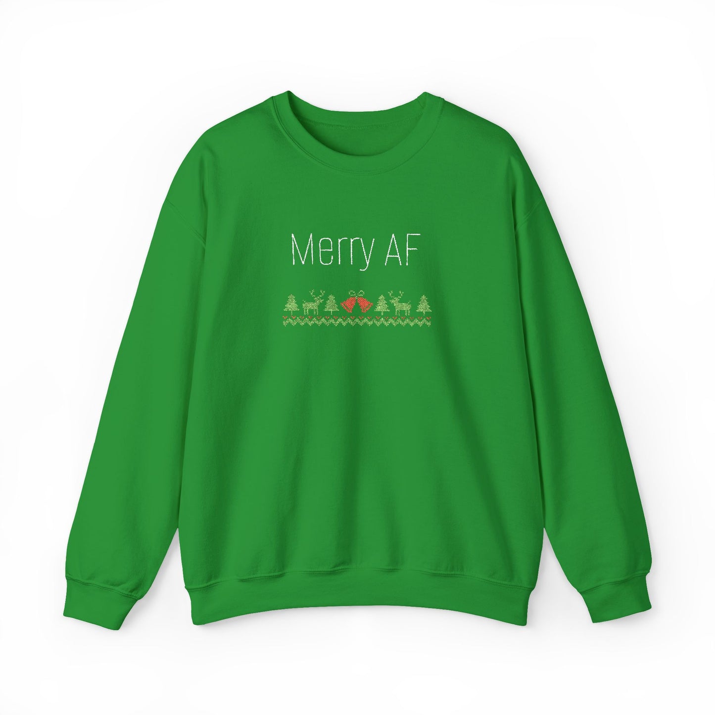 Merry AF Ugly Sweater, Holiday Apparel, Funny Christmas Gift, Unisex Sweatshirt