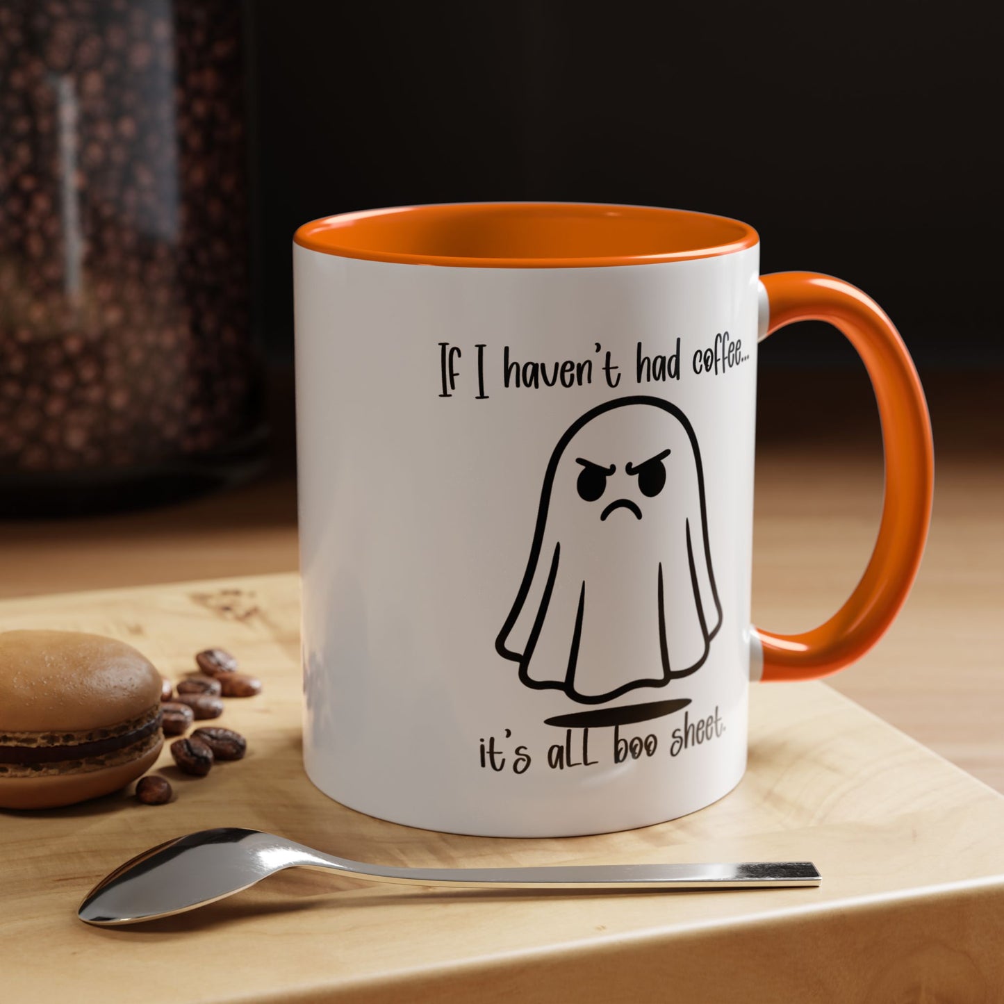 Funny Ghost Coffee Mug - A Morning Without Coffee is Boo Sheet, Funny Halloween Gift