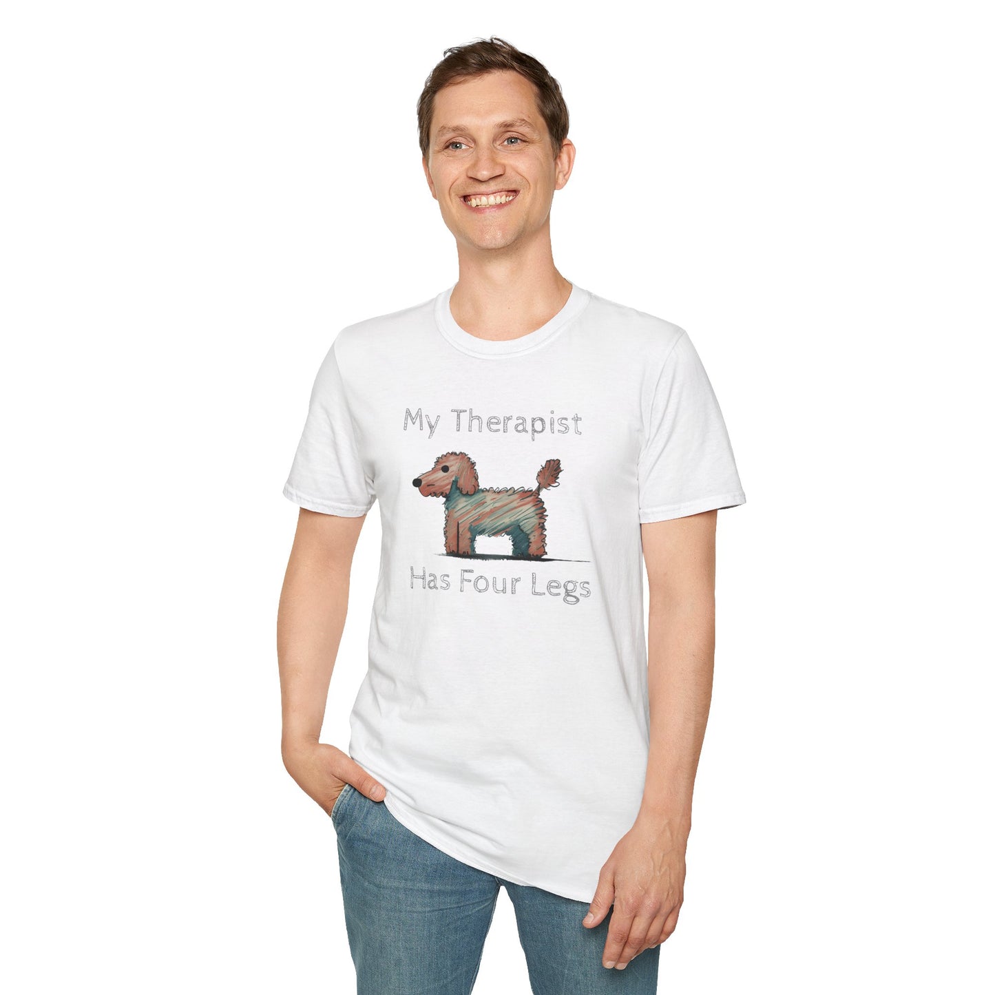 My Therapist Has Four Legs. Funny Dog Lover T-Shirt, Perfect Gift for Pet Owners, Animal Lover Shirt, Dog Mom Gift