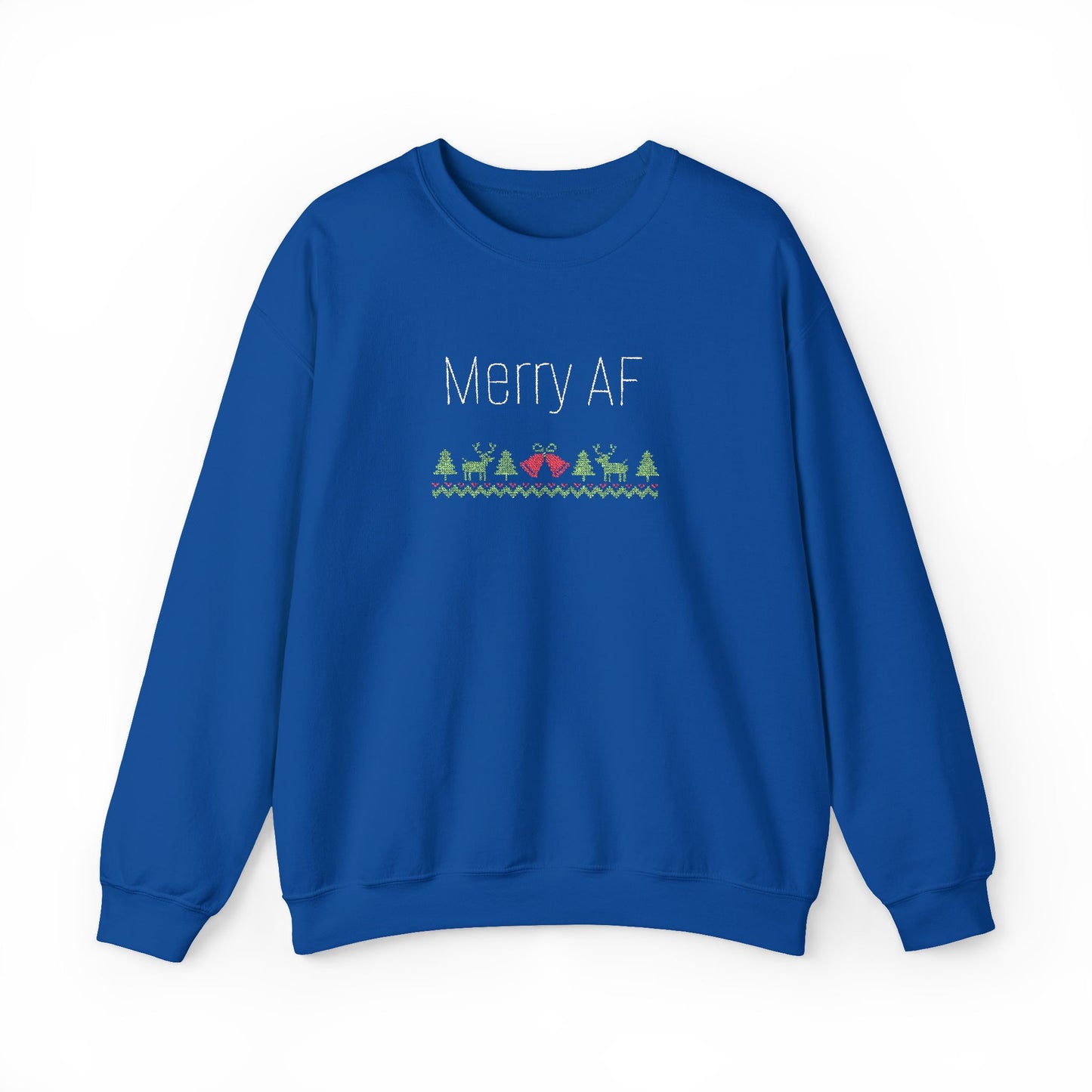 Merry AF Ugly Sweater, Holiday Apparel, Funny Christmas Gift, Unisex Sweatshirt