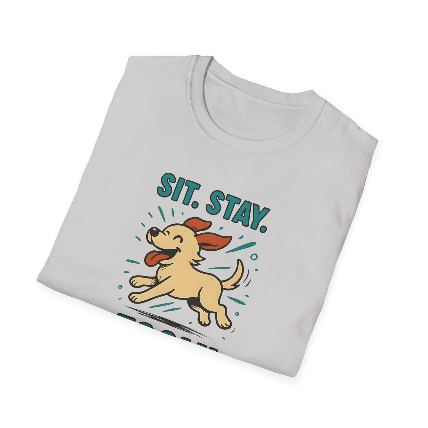 Sit. Stay. Zoom. Playful Doodle Dog Lover T-Shirt, Pet Gift, Funny Tee for Dog Owners, Gift for Moms