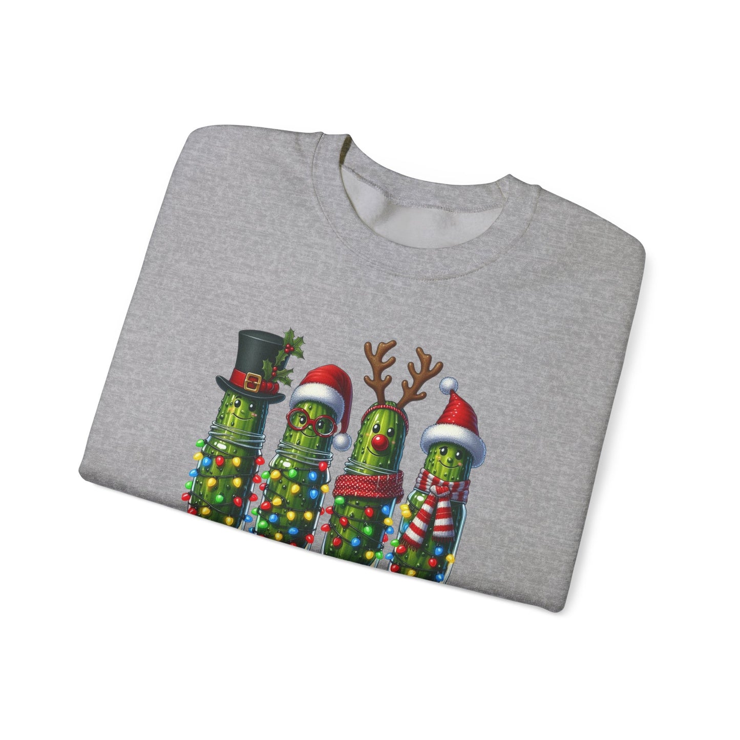 Pickle-Themed Sweatshirt: Merry Picklemas Crewneck for Holiday Cheer, Funny Gift for Pickle Lovers, Christmas Apparel