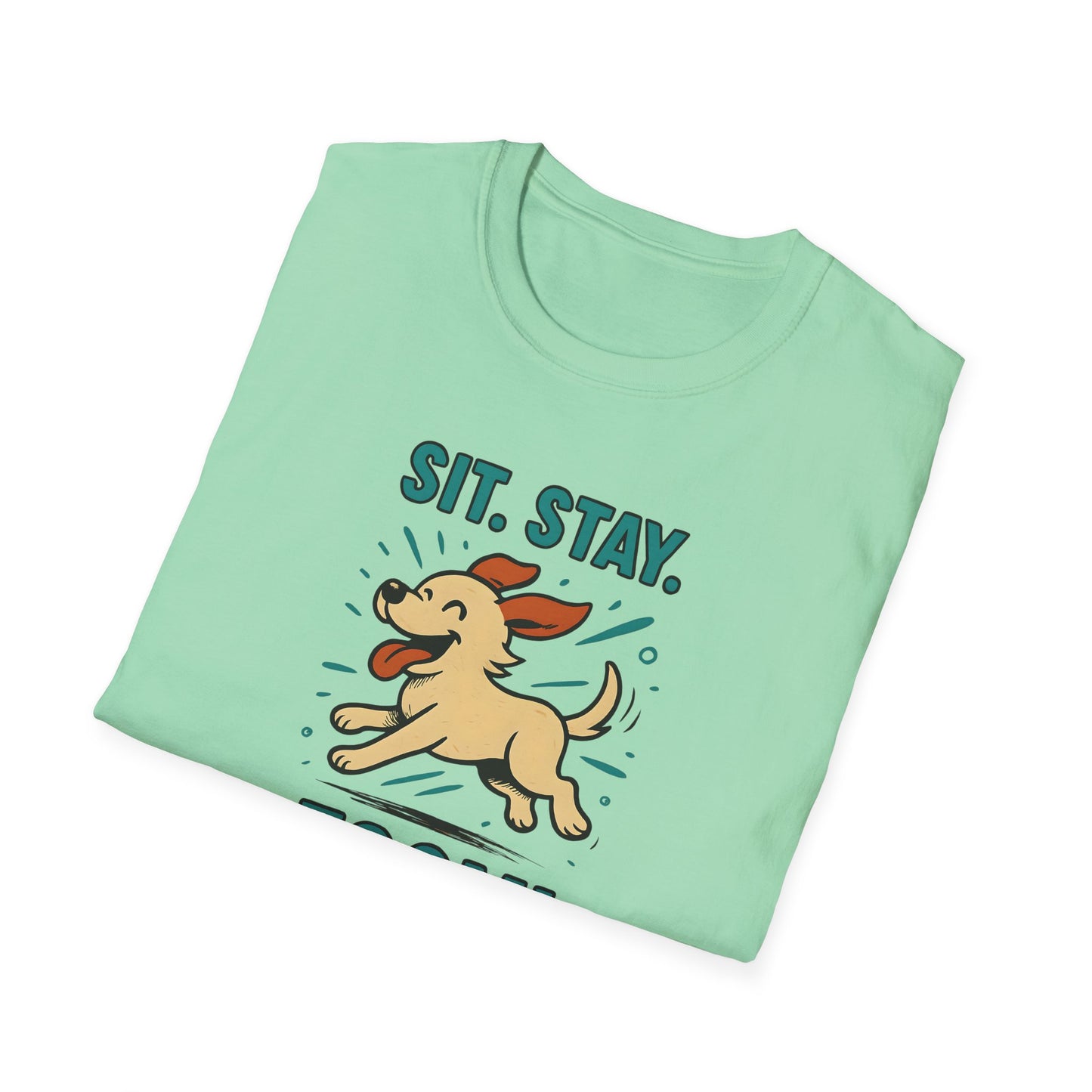 Sit. Stay. Zoom. Playful Doodle Dog Lover T-Shirt, Pet Gift, Funny Tee for Dog Owners, Gift for Moms