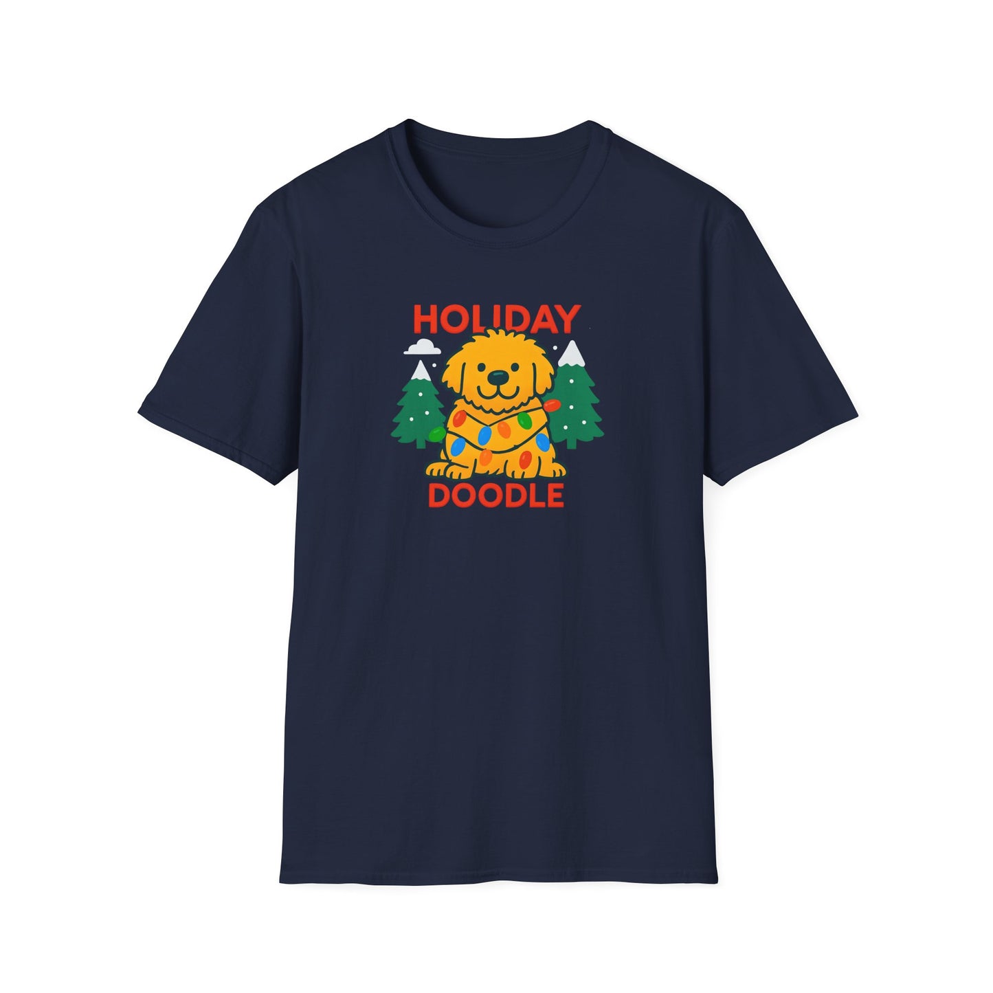Holiday Doodle. Festive Dog Lover T-Shirt, Cute Pet Shirt, Holiday Gift, Unisex Graphic Tee, Christmas Apparel, Winter Fashion