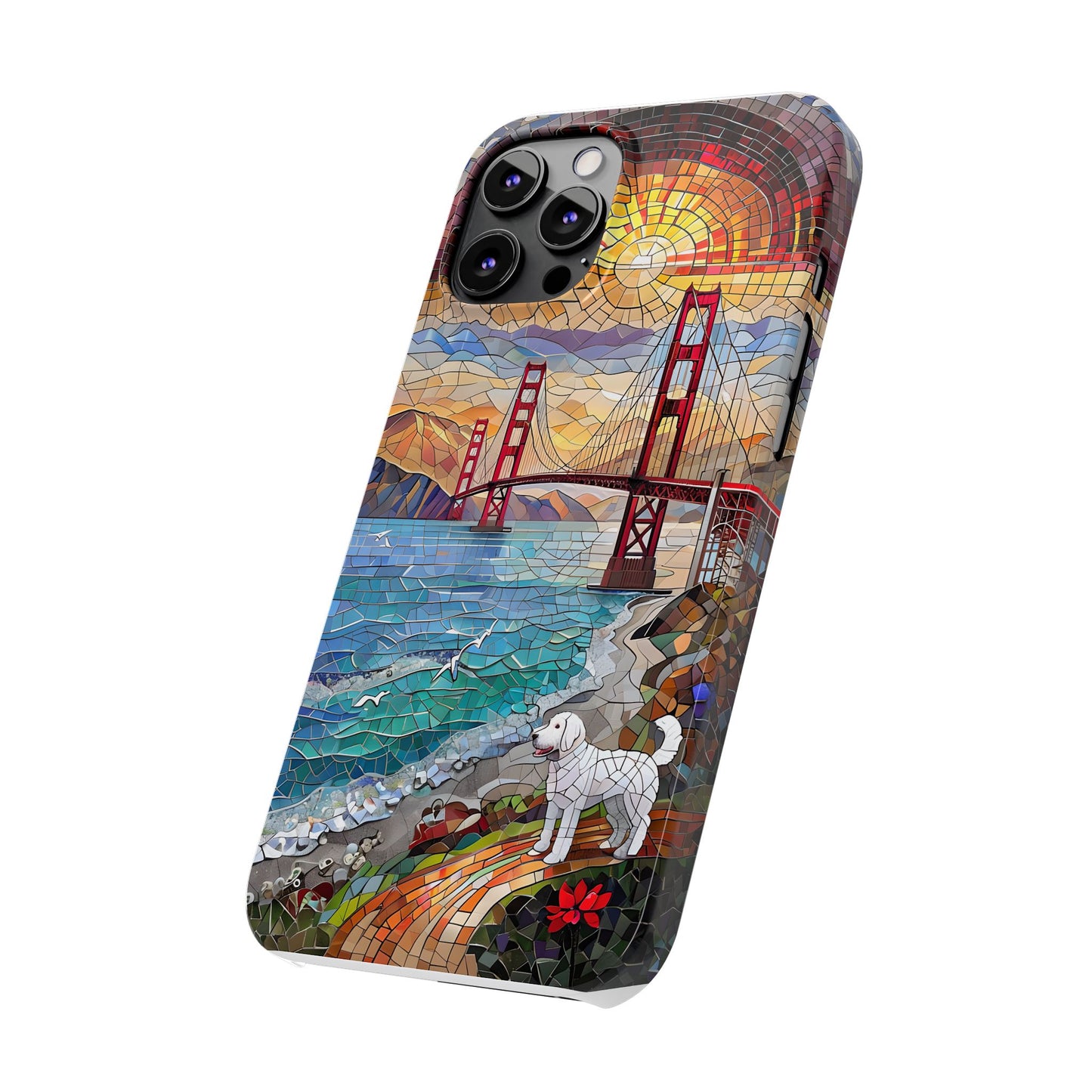 Mountain Landscape Slim Mobile Phone Cases, Phone Accessories, Doodle Dog Cell Phone Case