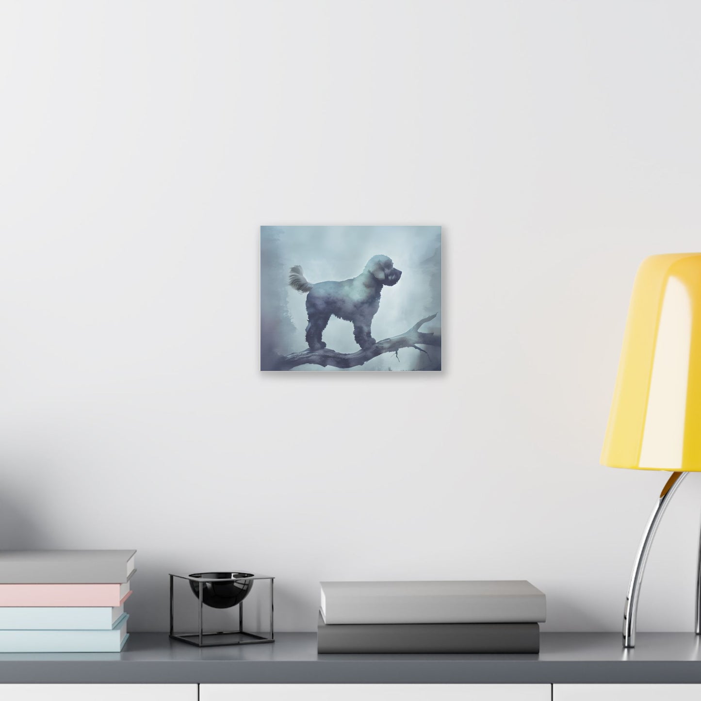 Elegant Dog Silhouette Canvas Art, Pet Lover Wall Decor, Home Decoration, Dog Owner Gift, Unique Animal Art, Gallery Wrap Print