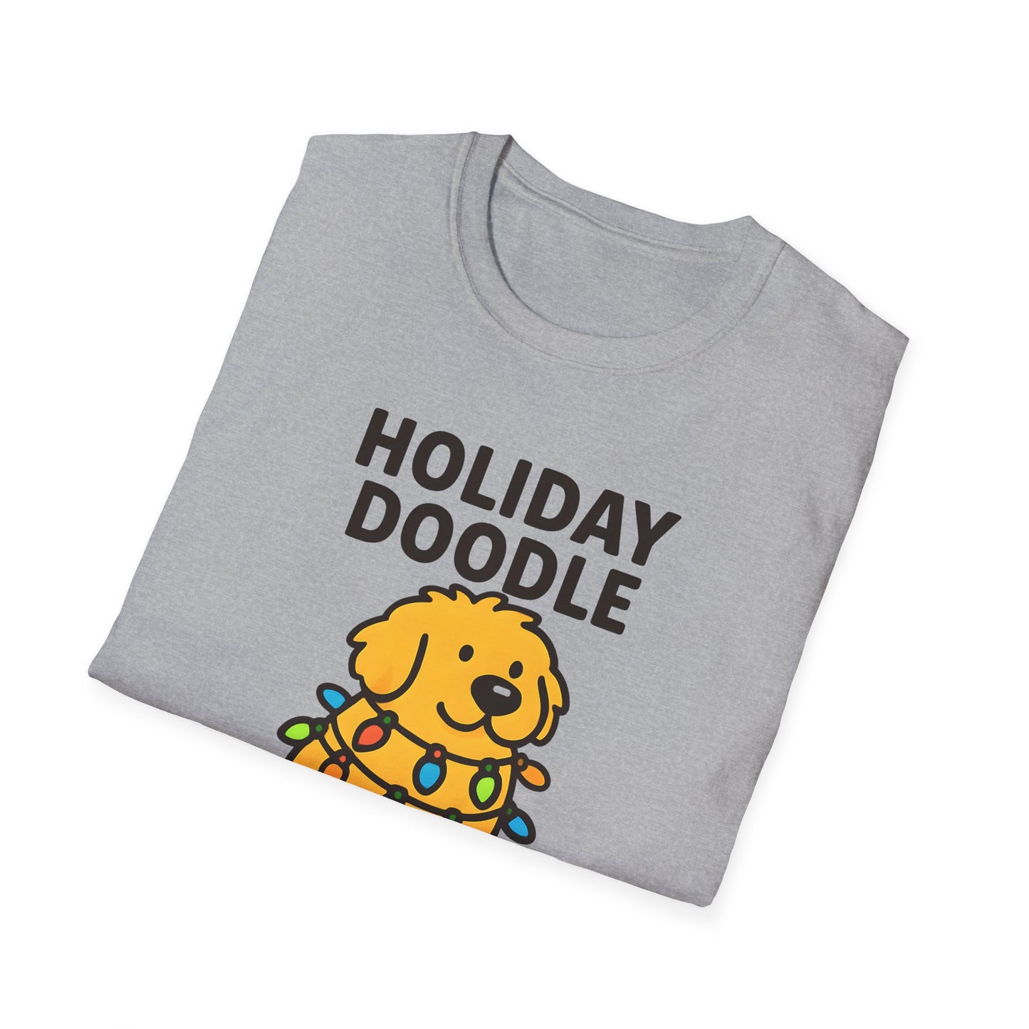 Holiday Doodle, Funny Christmas T-Shirt, Cute Dog Tee, Unisex Christmas Apparel, Pet Lover Gift, Fun Holiday Style