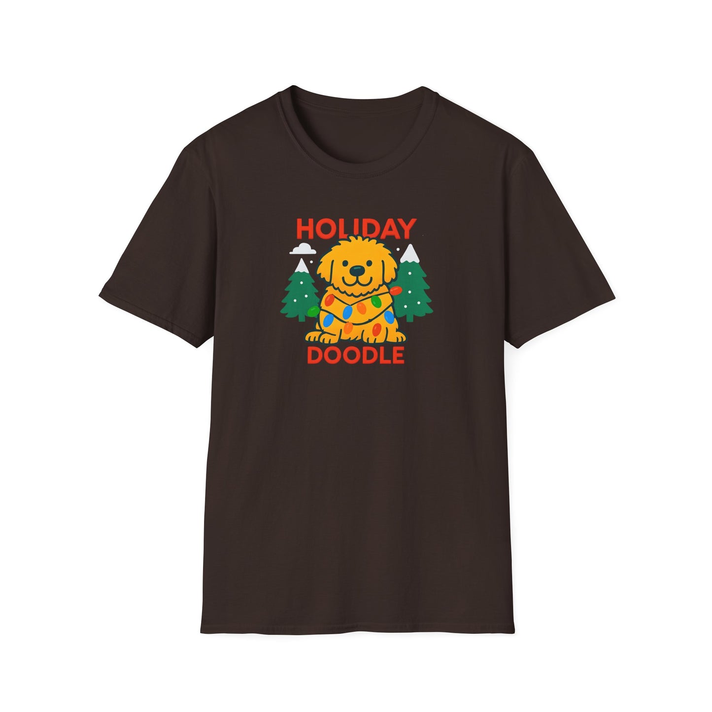 Holiday Doodle. Festive Dog Lover T-Shirt, Cute Pet Shirt, Holiday Gift, Unisex Graphic Tee, Christmas Apparel, Winter Fashion