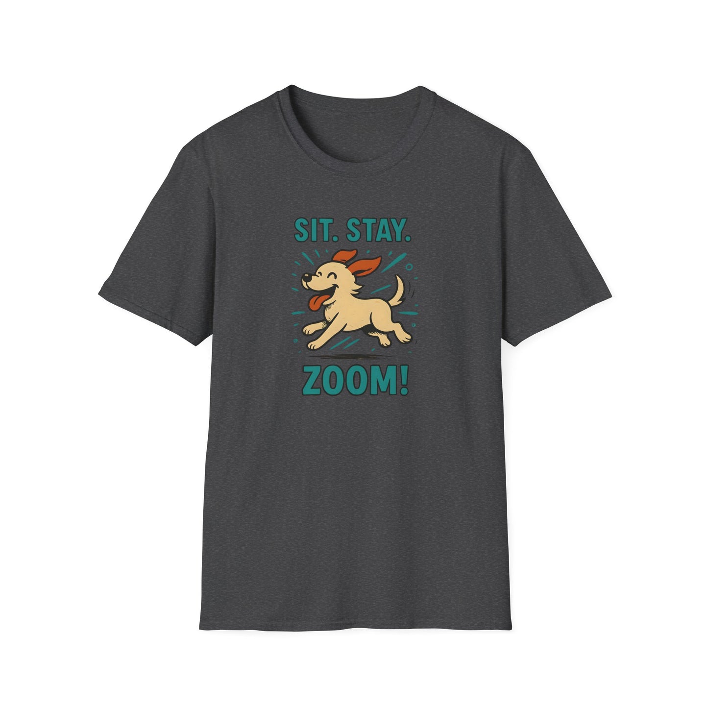 Sit. Stay. Zoom. Playful Doodle Dog Lover T-Shirt, Pet Gift, Funny Tee for Dog Owners, Gift for Moms