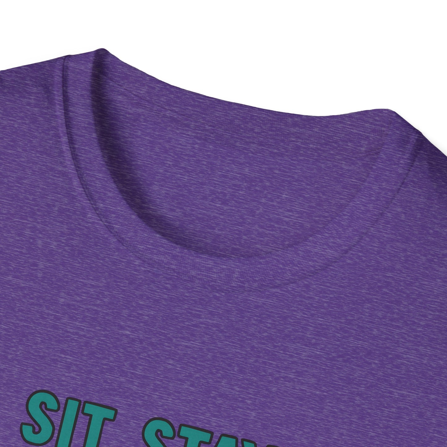 Sit. Stay. Zoom Green and Tan Design. Unisex Softstyle T-Shirt