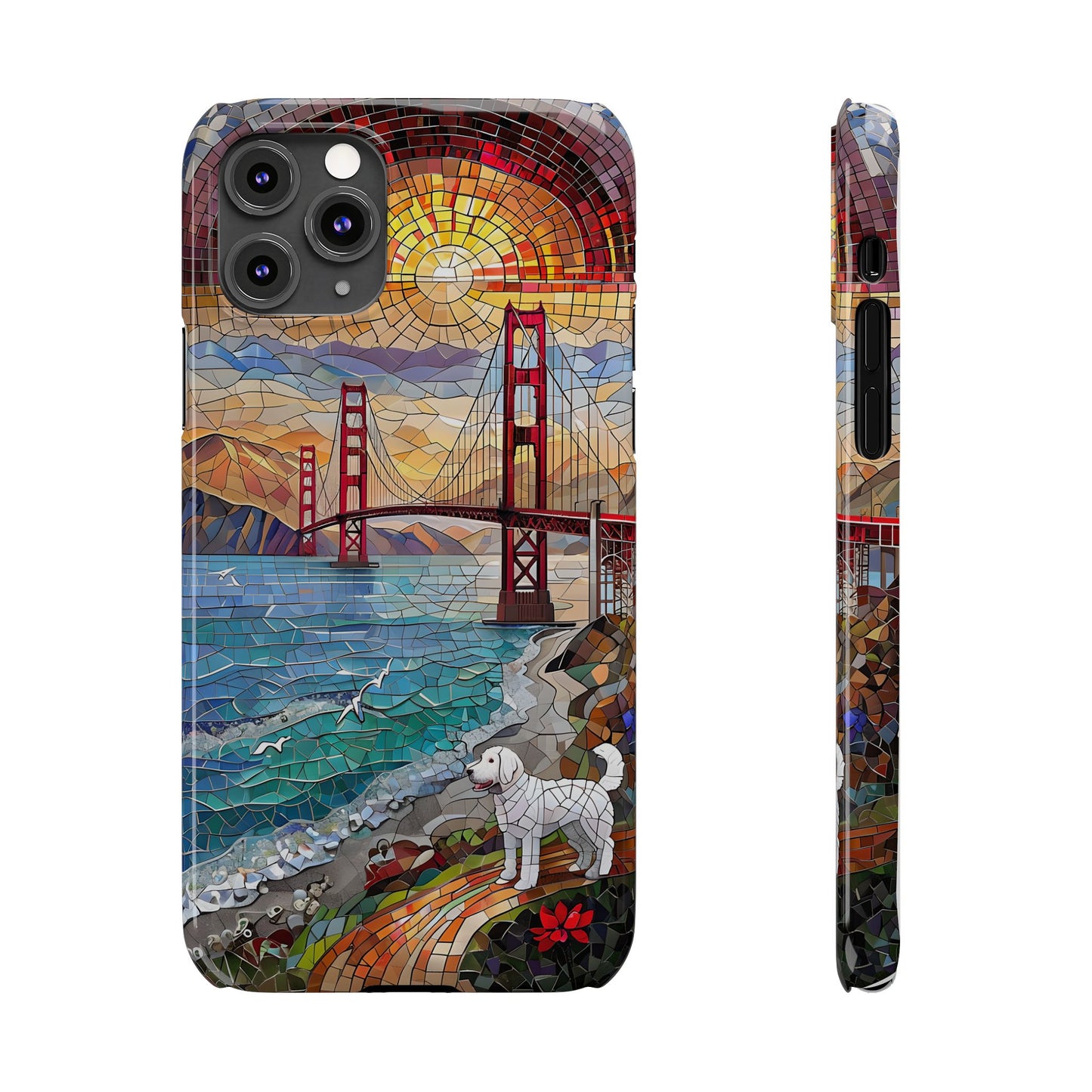 Mountain Landscape Slim Mobile Phone Cases, Phone Accessories, Doodle Dog Cell Phone Case