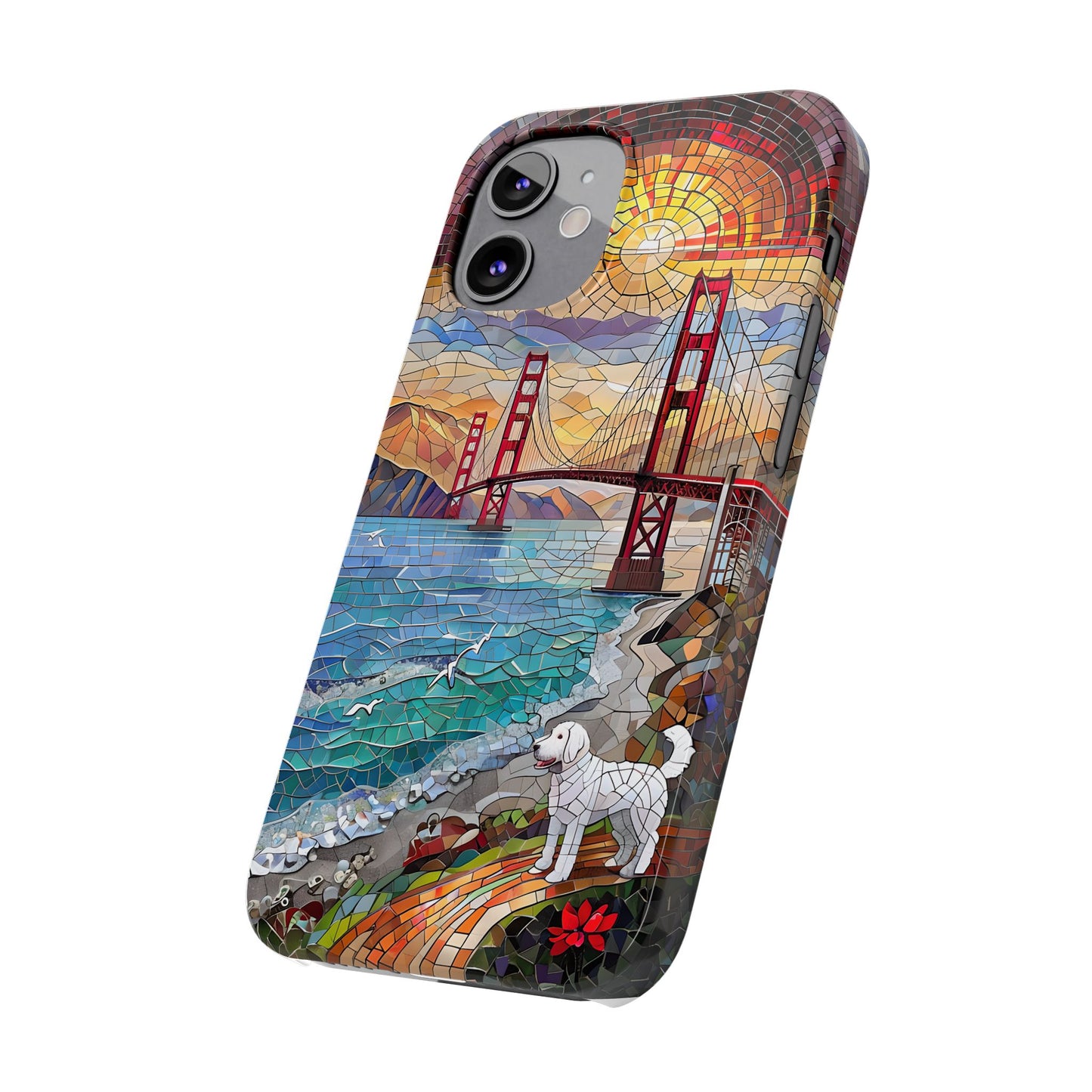 Mountain Landscape Slim Mobile Phone Cases, Phone Accessories, Doodle Dog Cell Phone Case