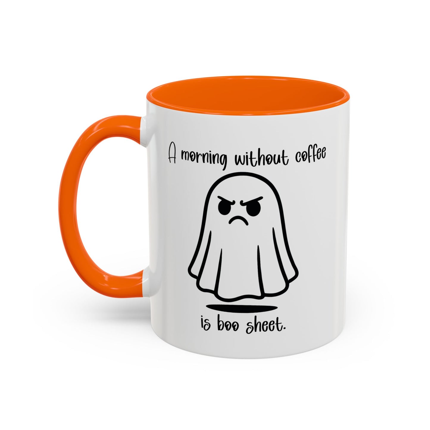 Funny Ghost Coffee Mug - A Morning Without Coffee is Boo Sheet, Funny Halloween Gift