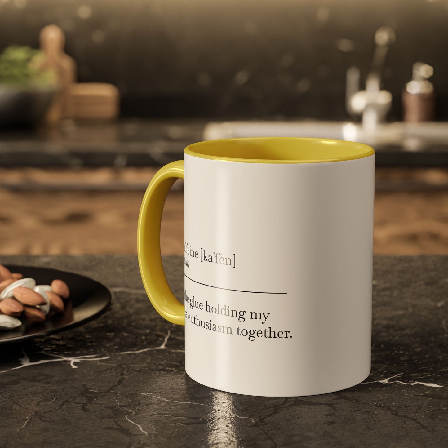 Motivational Coffee Mug - "Caf.feine" - 11oz & 15oz