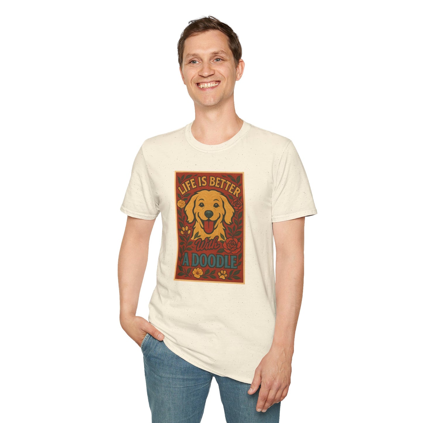 Doodle Pet T-Shirt - Life is Better with a Doodle Design, Cute Pet Shirts and Apparel, Gifts for Mom