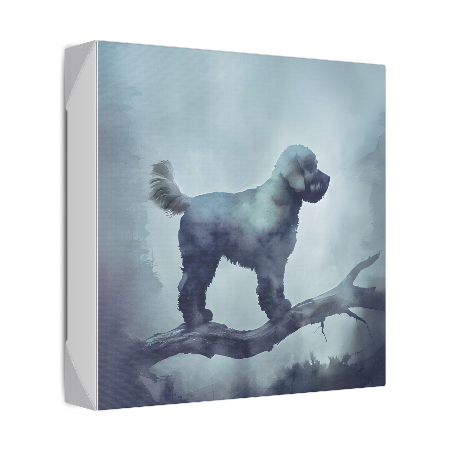 Elegant Dog Silhouette Canvas Art, Pet Lover Wall Decor, Home Decoration, Dog Owner Gift, Unique Animal Art, Gallery Wrap Print