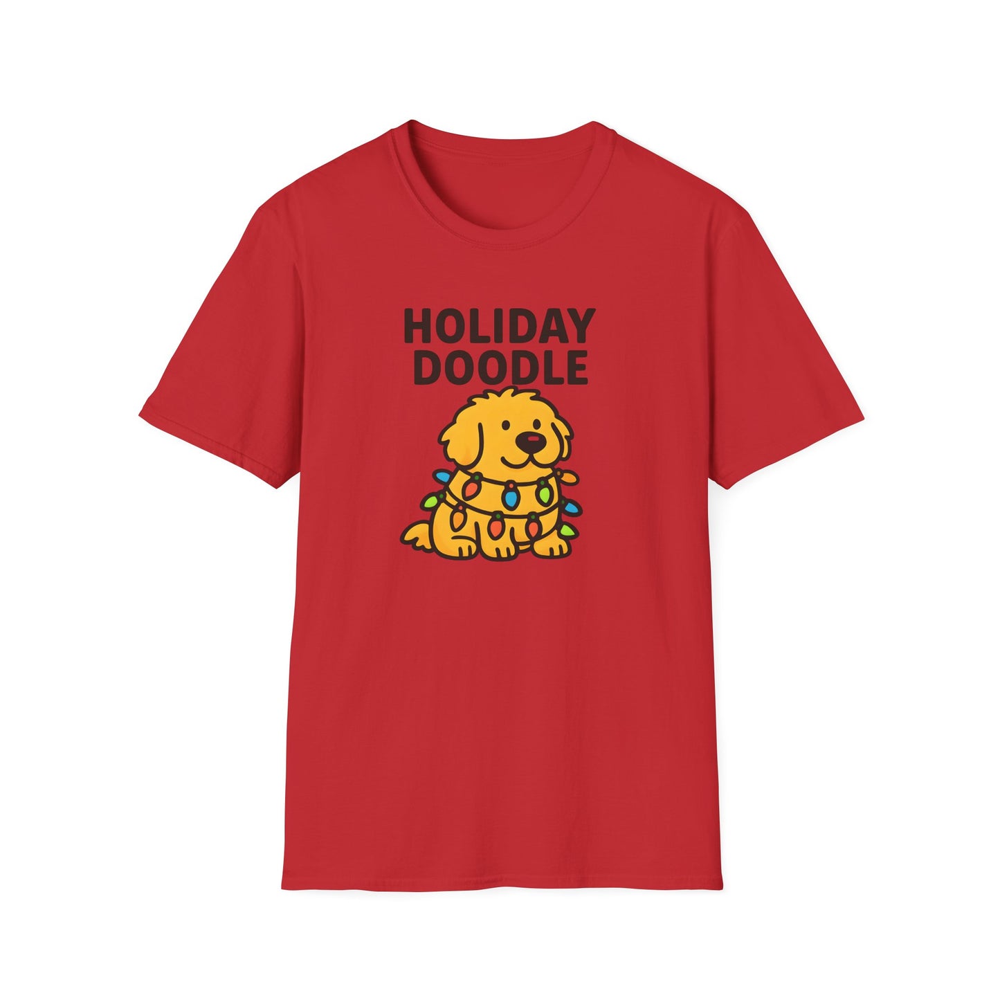 Holiday Doodle, Funny Christmas T-Shirt, Cute Dog Tee, Unisex Christmas Apparel, Pet Lover Gift, Fun Holiday Style