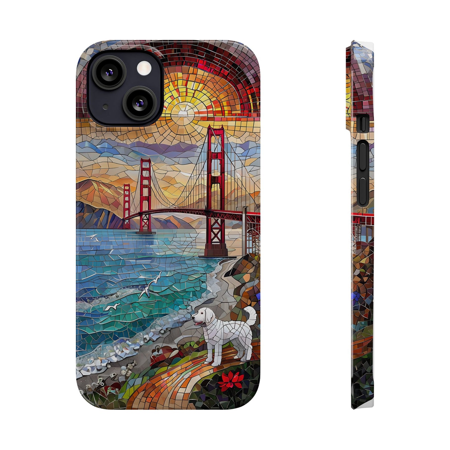 Mountain Landscape Slim Mobile Phone Cases, Phone Accessories, Doodle Dog Cell Phone Case