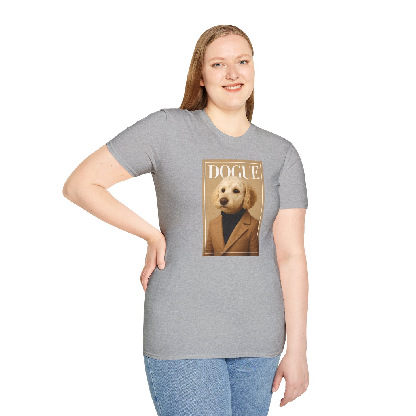 Dogue Magazine Cover. Themed Unisex T-Shirt - Fun Pet Lover Gift, Dog Mom Apparel