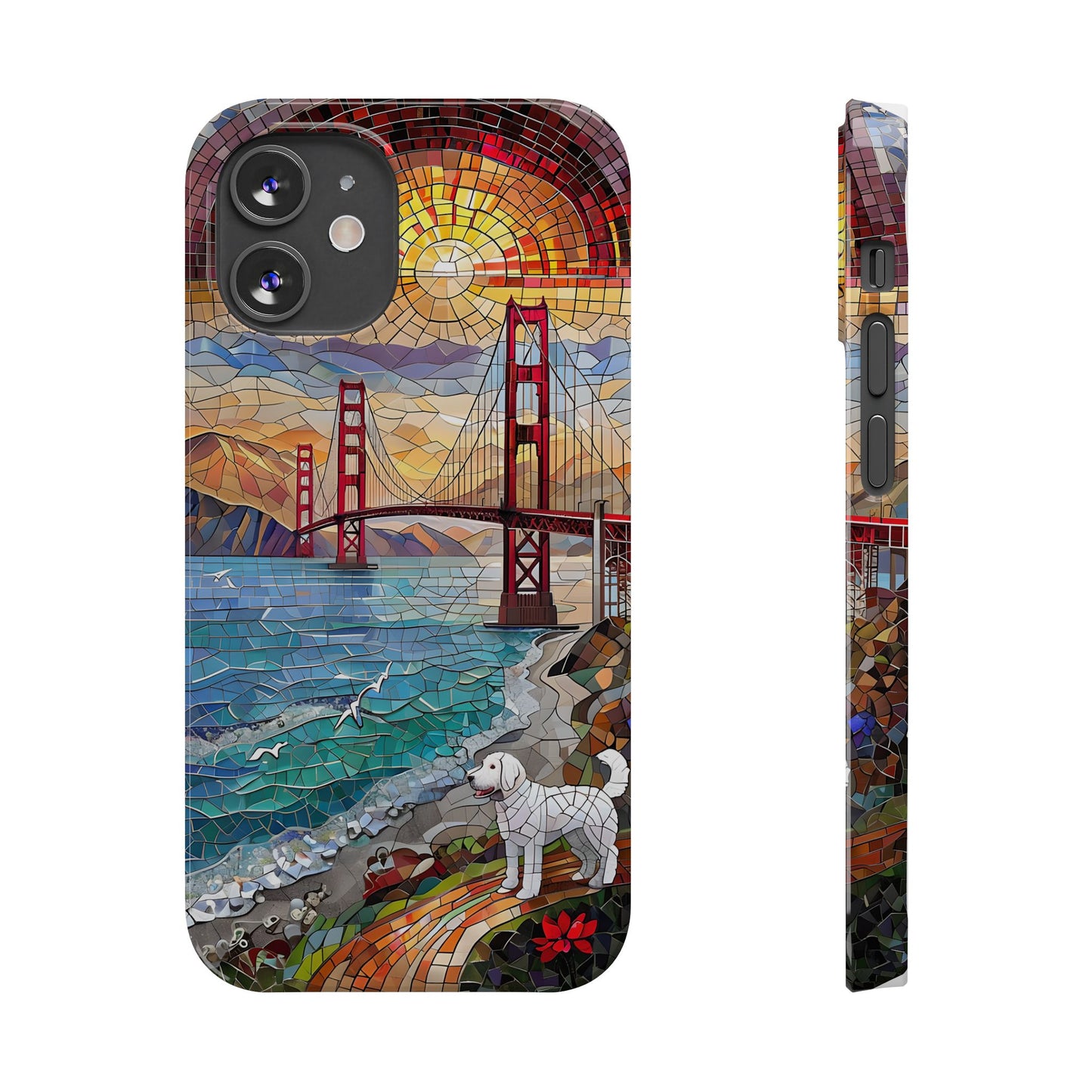Mountain Landscape Slim Mobile Phone Cases, Phone Accessories, Doodle Dog Cell Phone Case