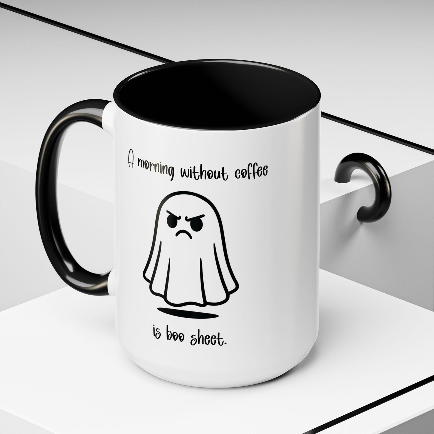Funny Ghost Coffee Mug - A Morning Without Coffee is Boo Sheet, Funny Halloween Gift