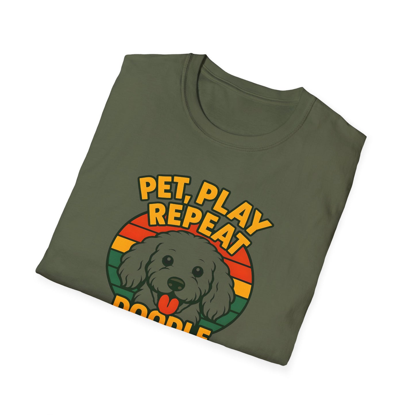 Pet. Play. Repeat. Doodle Life Pet Lover T-Shirt, Cute Dog Shirt, Pet Play Repeat Tee, Gift for Dog Owners, Animal Lover Apparel