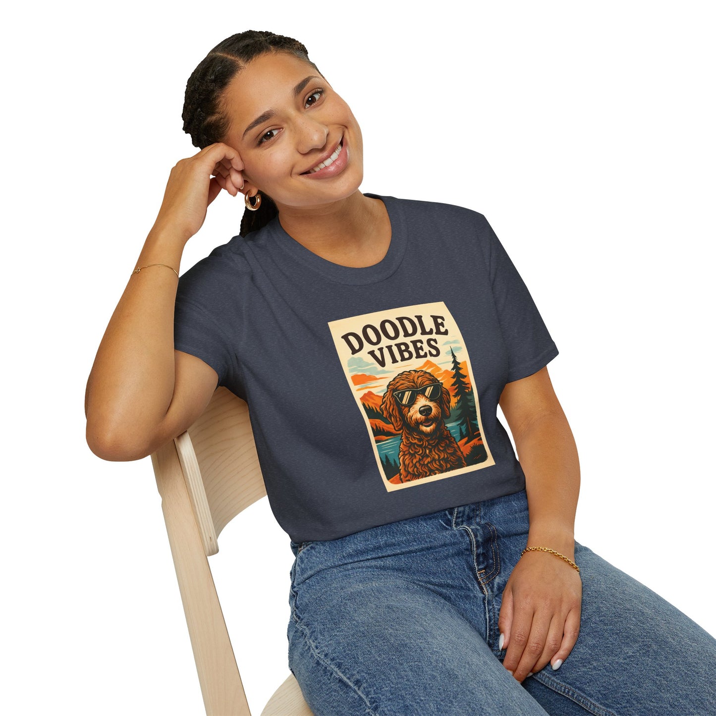 Doodle Vibes. Unisex T-Shirt, Funny Dog Tee, Gift for Pet Lovers, Casual Wear, Dog Enthusiast Shirt, Summer Fashion