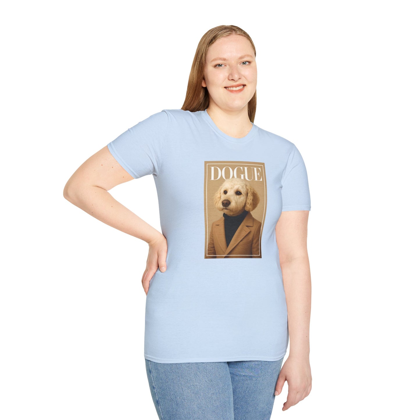 Dogue Magazine Cover. Themed Unisex T-Shirt - Fun Pet Lover Gift, Dog Mom Apparel