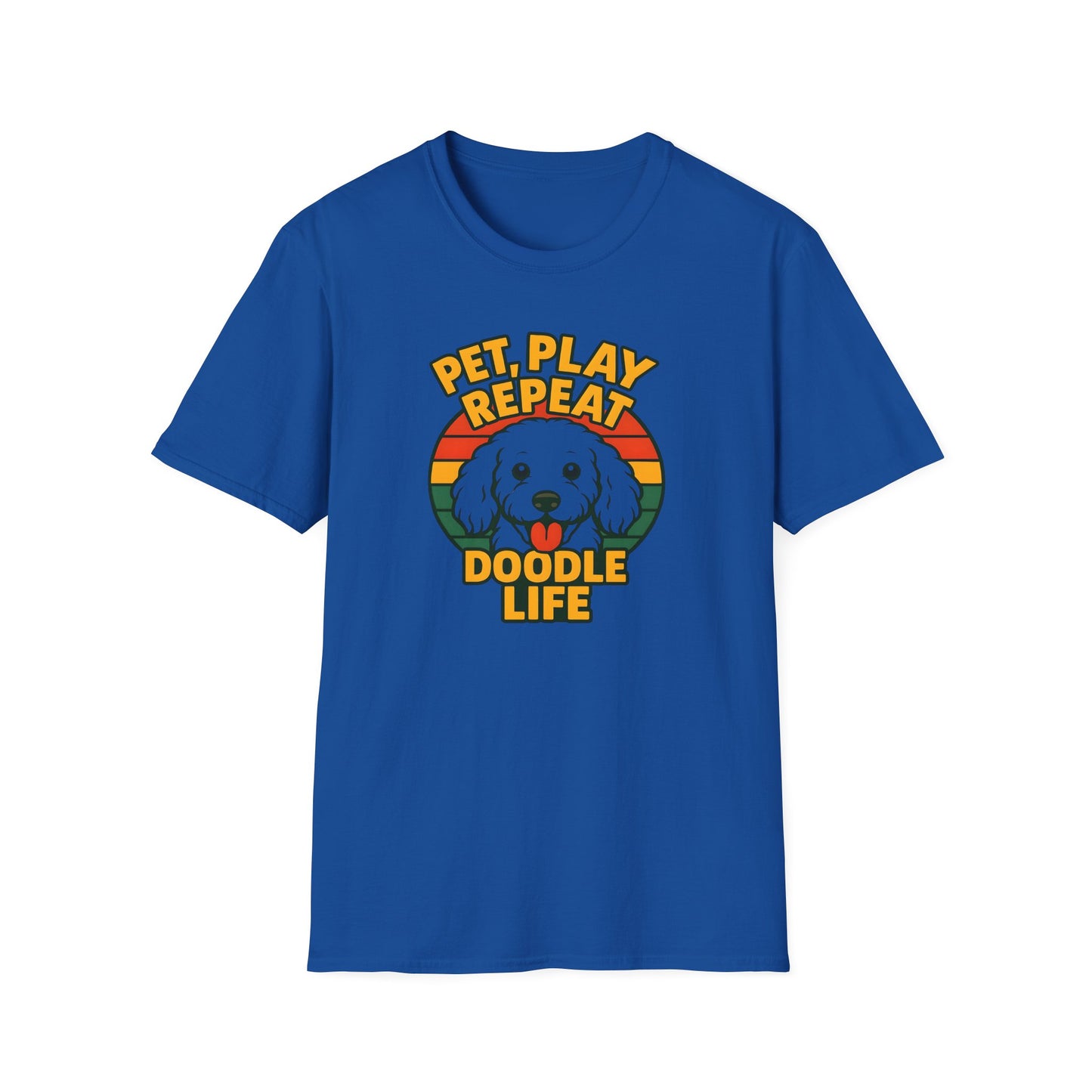 Pet. Play. Repeat. Doodle Life Pet Lover T-Shirt, Cute Dog Shirt, Pet Play Repeat Tee, Gift for Dog Owners, Animal Lover Apparel