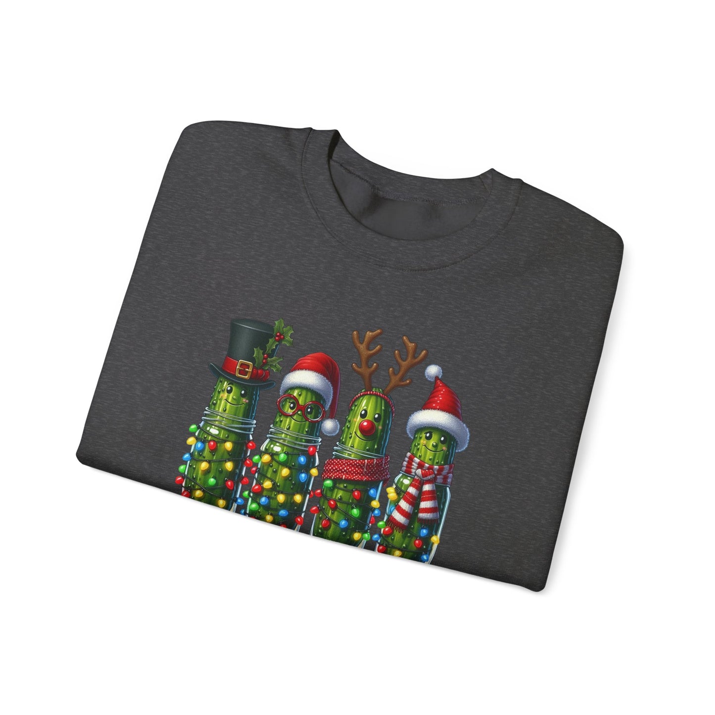 Pickle-Themed Sweatshirt: Merry Picklemas Crewneck for Holiday Cheer, Funny Gift for Pickle Lovers, Christmas Apparel