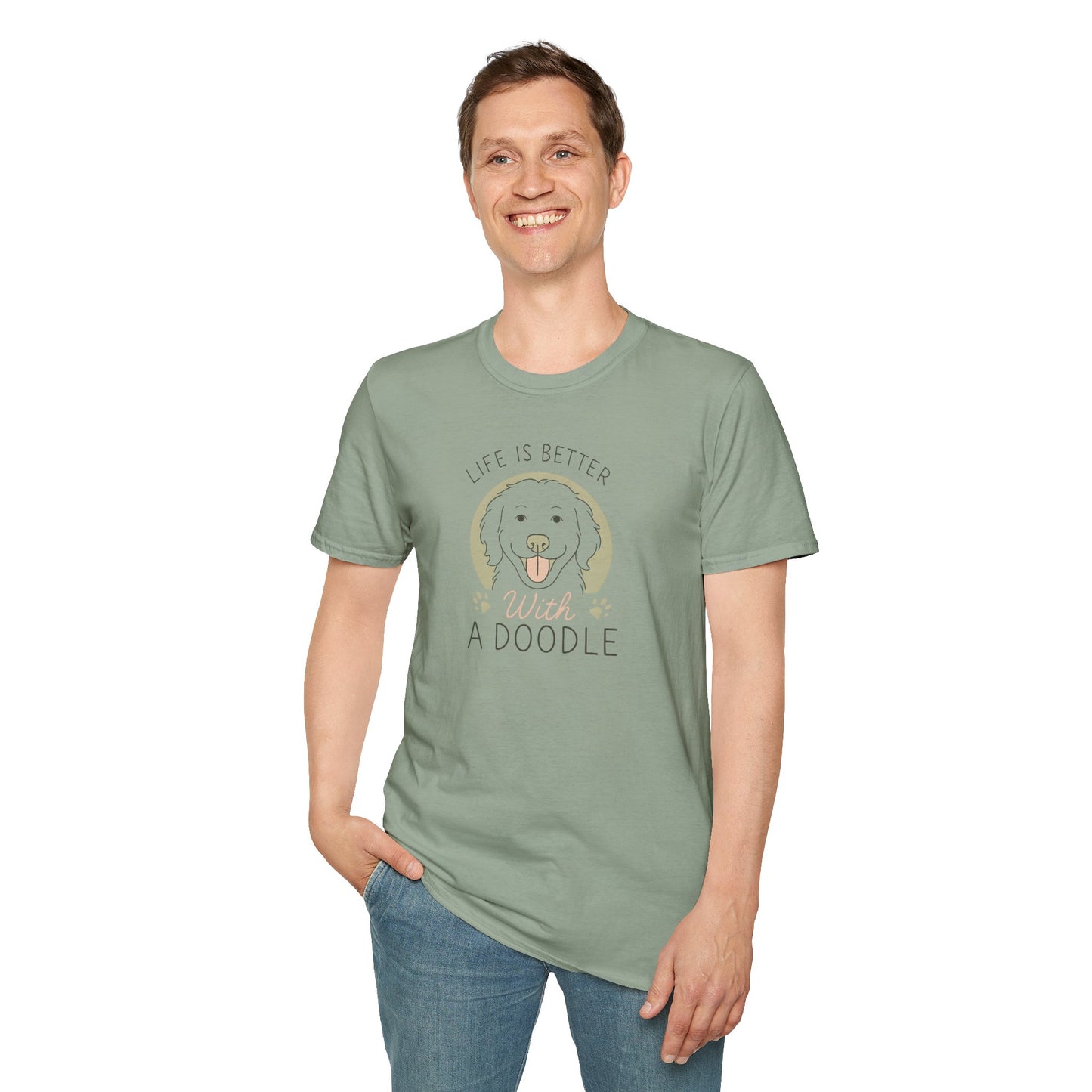 Life Is Better With A Doodle. T-Shirt, Dog Lover Shirt, Pet Appreciation Gift, Animal Lovers Tee, Casual Everyday Wear