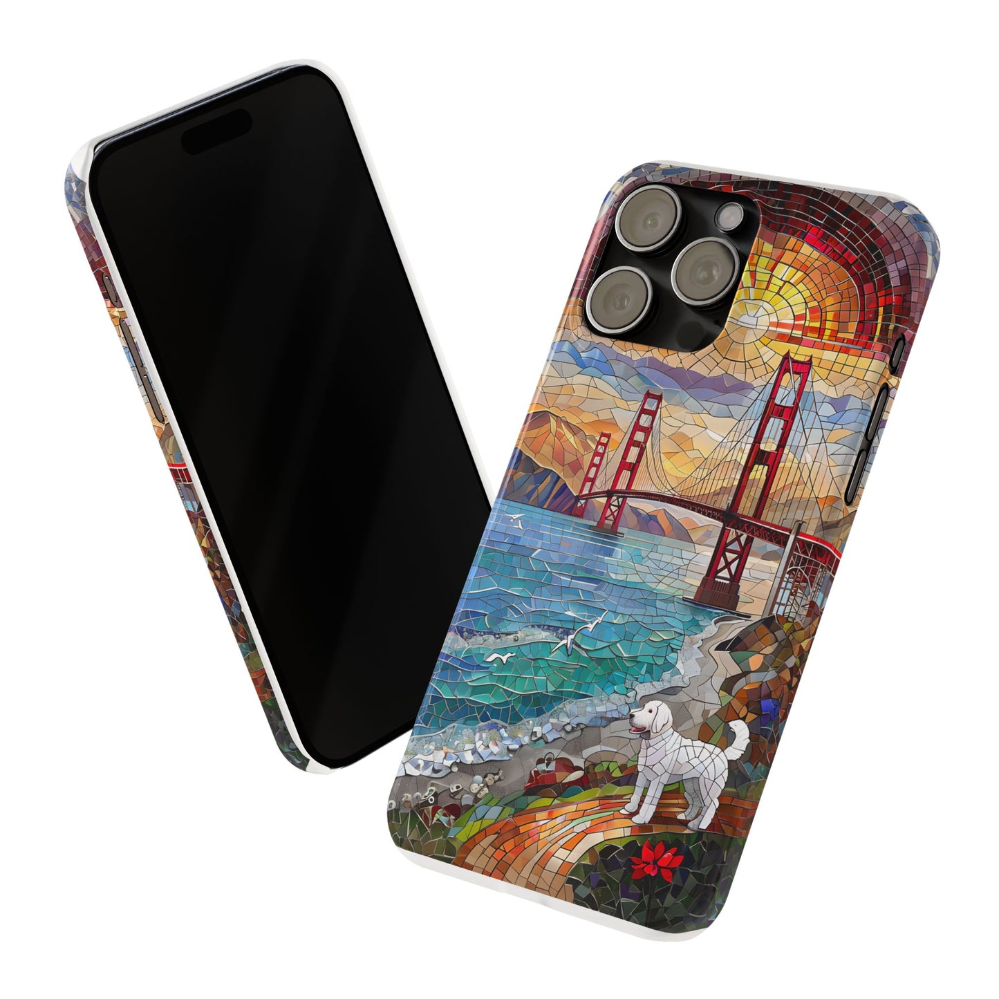 Mountain Landscape Slim Mobile Phone Cases, Phone Accessories, Doodle Dog Cell Phone Case