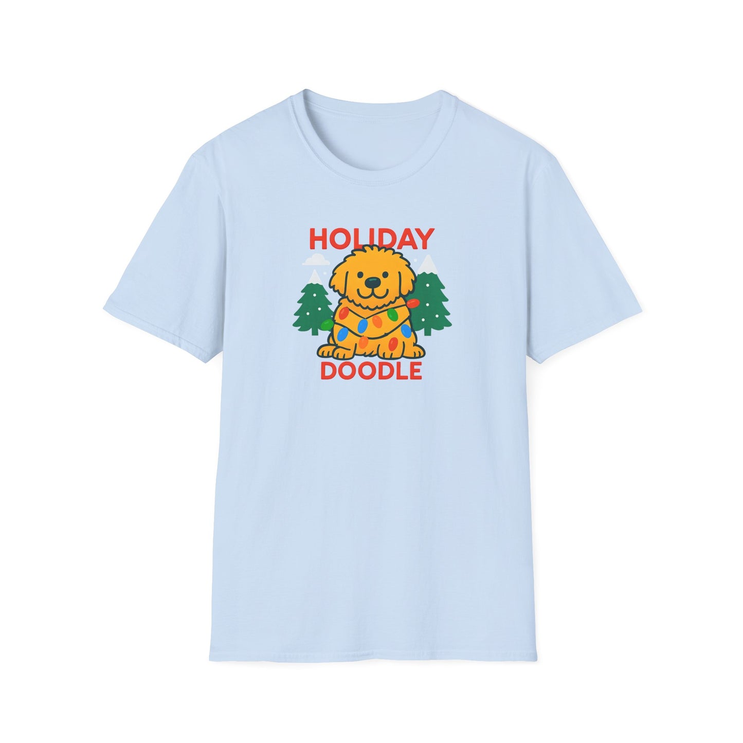Holiday Doodle. Festive Dog Lover T-Shirt, Cute Pet Shirt, Holiday Gift, Unisex Graphic Tee, Christmas Apparel, Winter Fashion