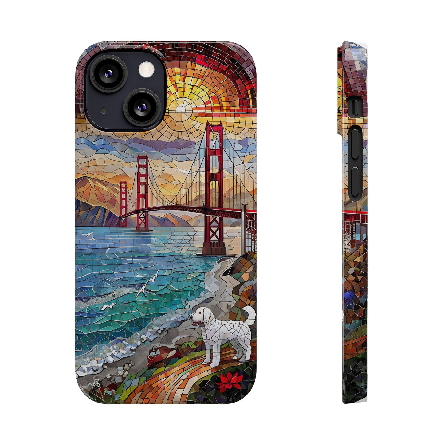 Mountain Landscape Slim Mobile Phone Cases, Phone Accessories, Doodle Dog Cell Phone Case