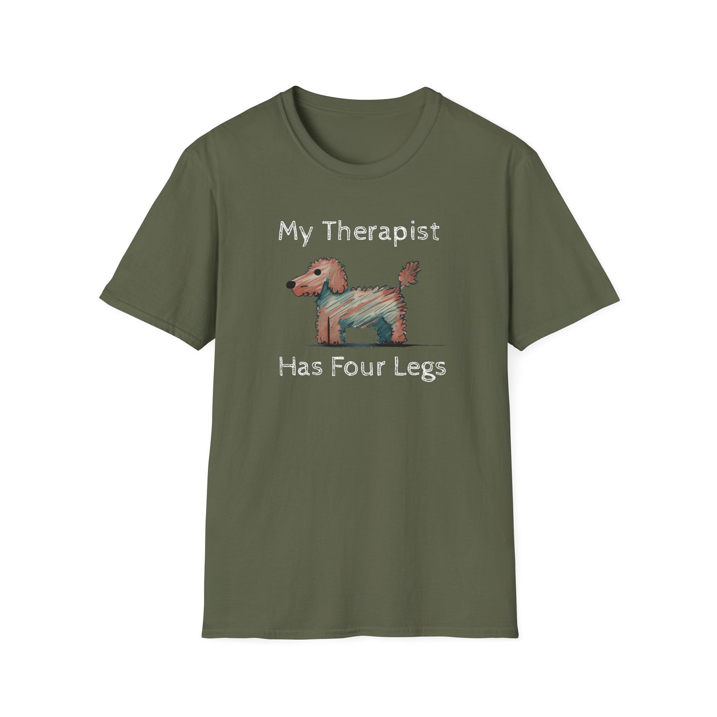My Therapist Has Four Legs. Funny Dog Lover T-Shirt, Perfect Gift for Pet Owners, Animal Lover Shirt, Dog Mom Gift