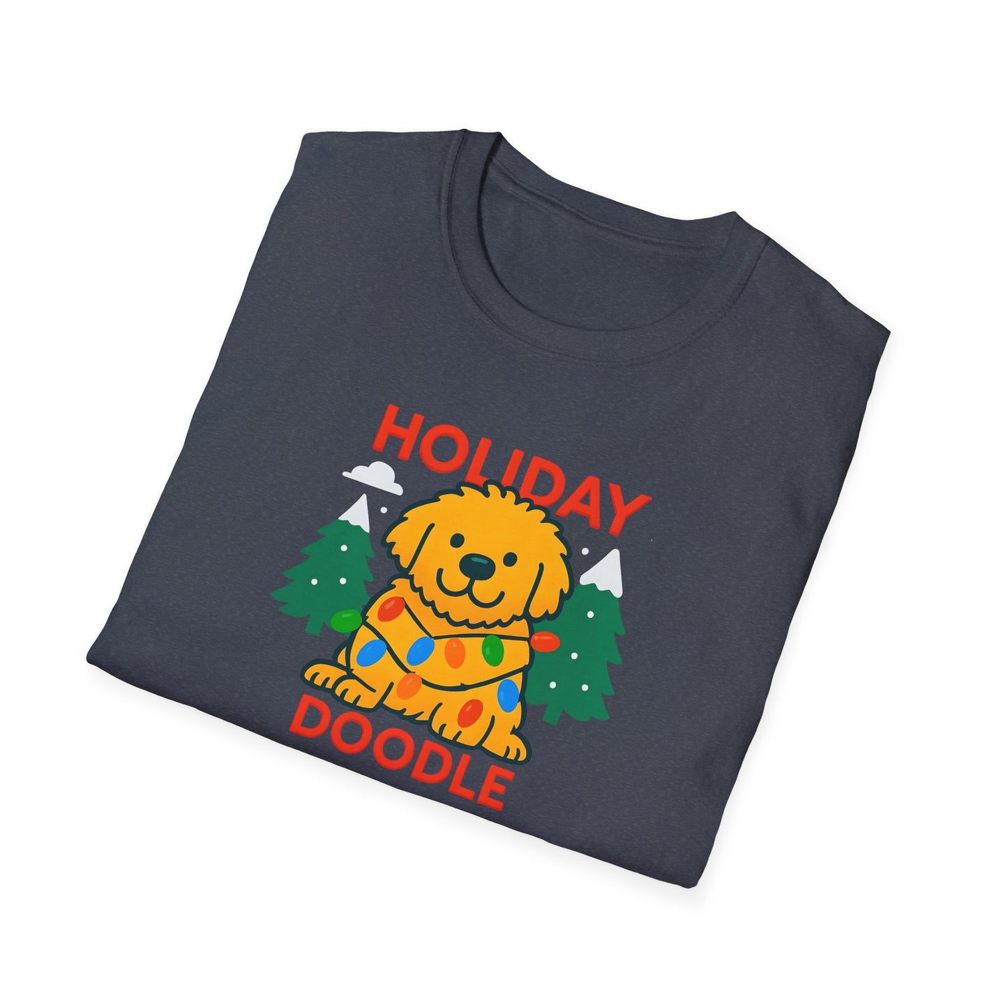 Holiday Doodle. Festive Dog Lover T-Shirt, Cute Pet Shirt, Holiday Gift, Unisex Graphic Tee, Christmas Apparel, Winter Fashion