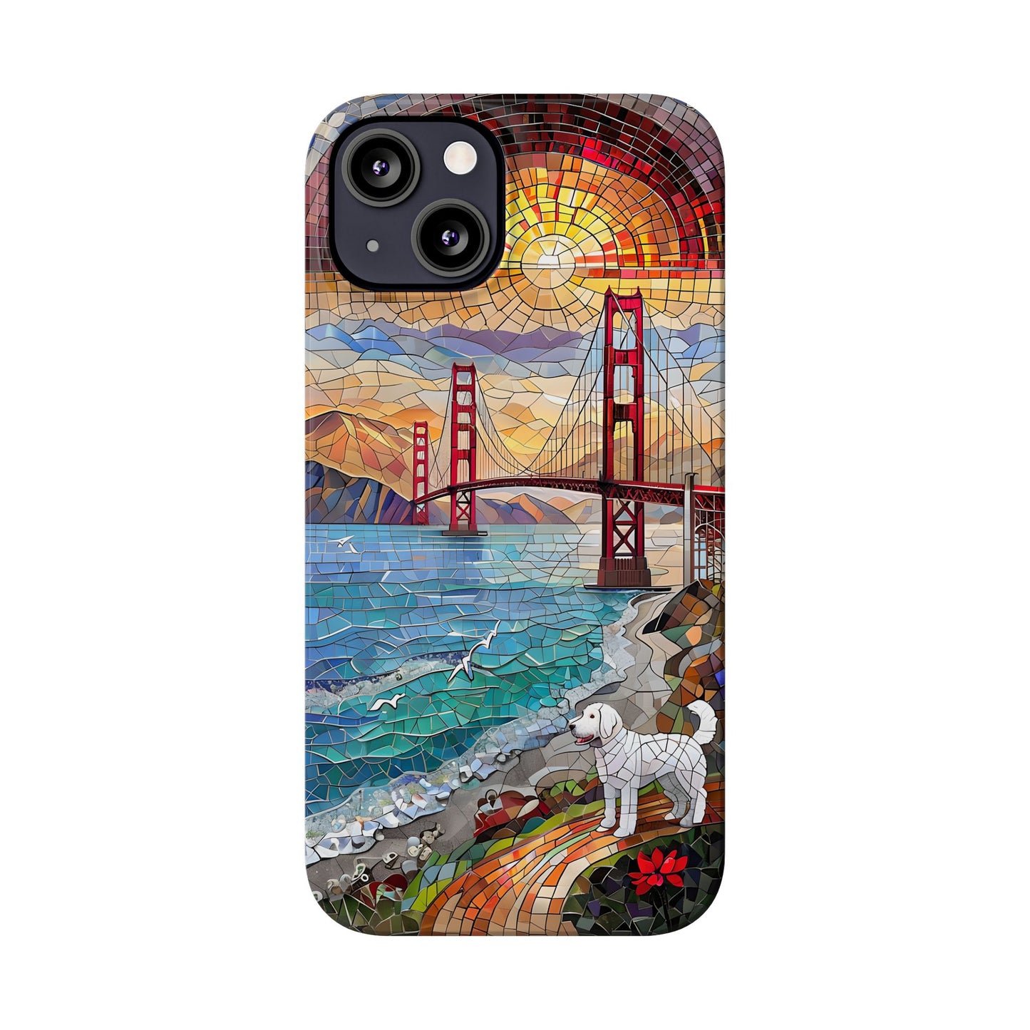 Mountain Landscape Slim Mobile Phone Cases, Phone Accessories, Doodle Dog Cell Phone Case