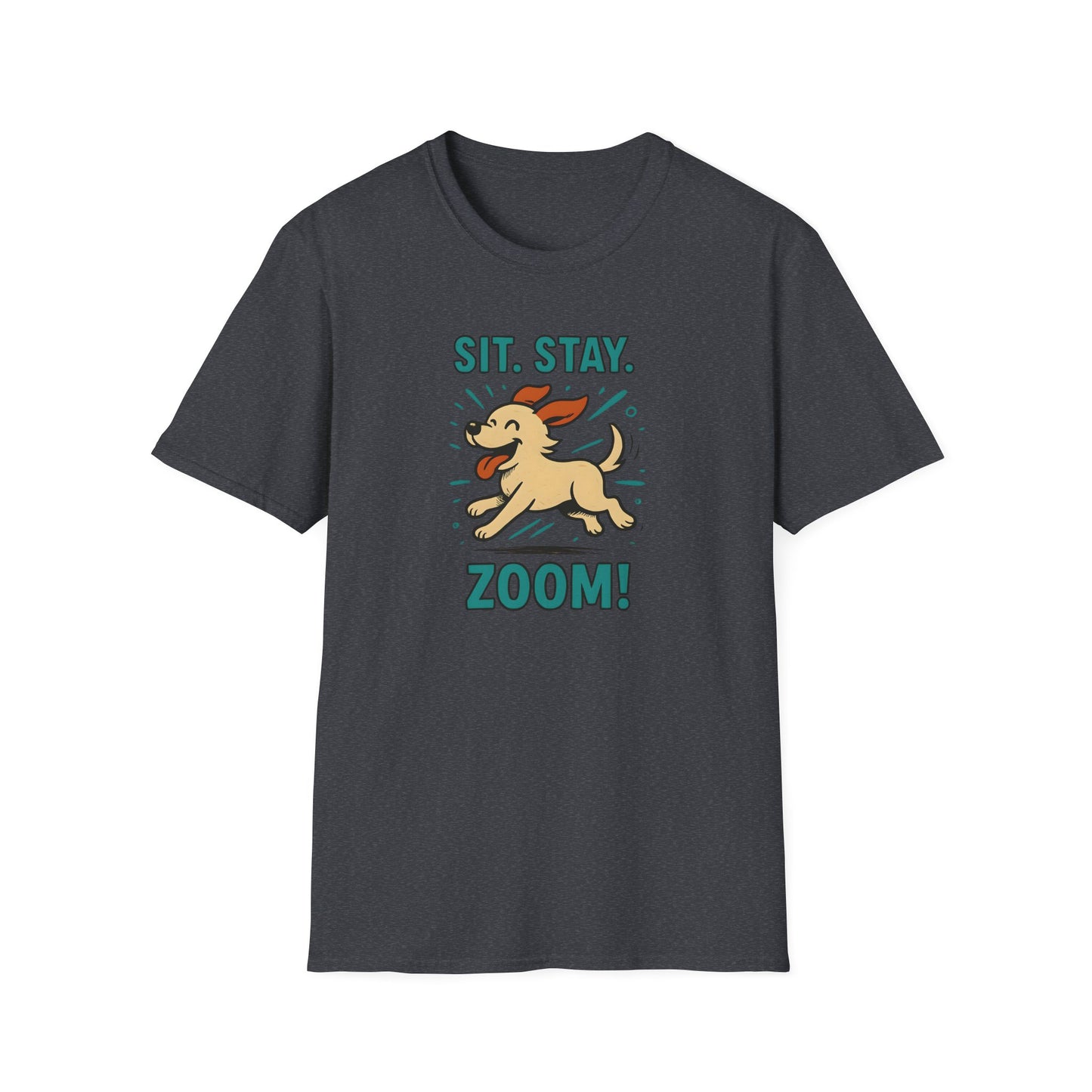 Sit. Stay. Zoom. Playful Doodle Dog Lover T-Shirt, Pet Gift, Funny Tee for Dog Owners, Gift for Moms