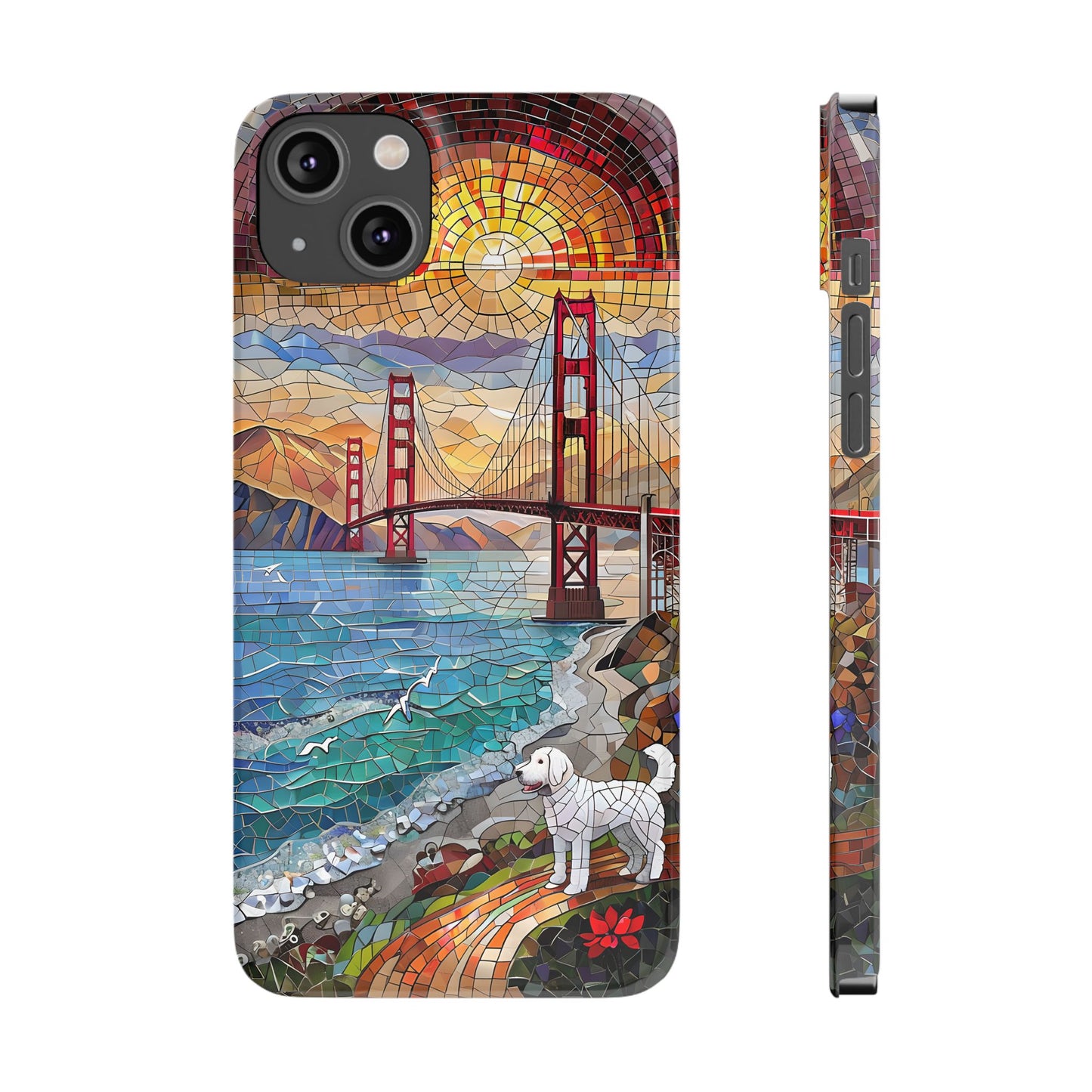 Mountain Landscape Slim Mobile Phone Cases, Phone Accessories, Doodle Dog Cell Phone Case