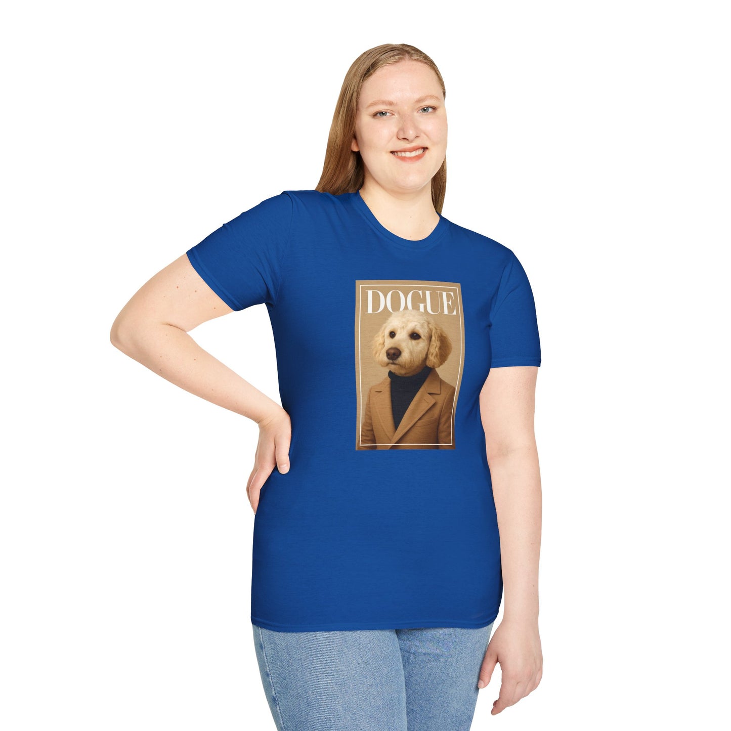Dogue Magazine Cover. Themed Unisex T-Shirt - Fun Pet Lover Gift, Dog Mom Apparel