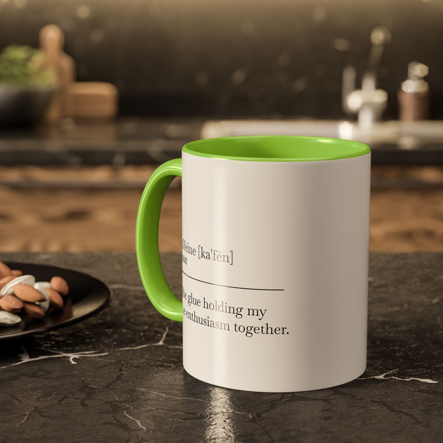Motivational Coffee Mug - "Caf.feine" - 11oz & 15oz