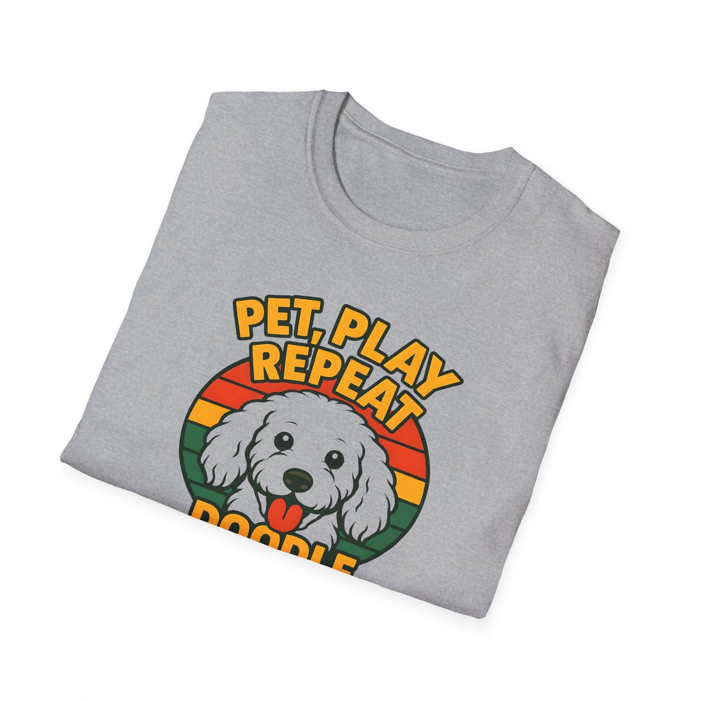 Pet. Play. Repeat. Doodle Life Pet Lover T-Shirt, Cute Dog Shirt, Pet Play Repeat Tee, Gift for Dog Owners, Animal Lover Apparel