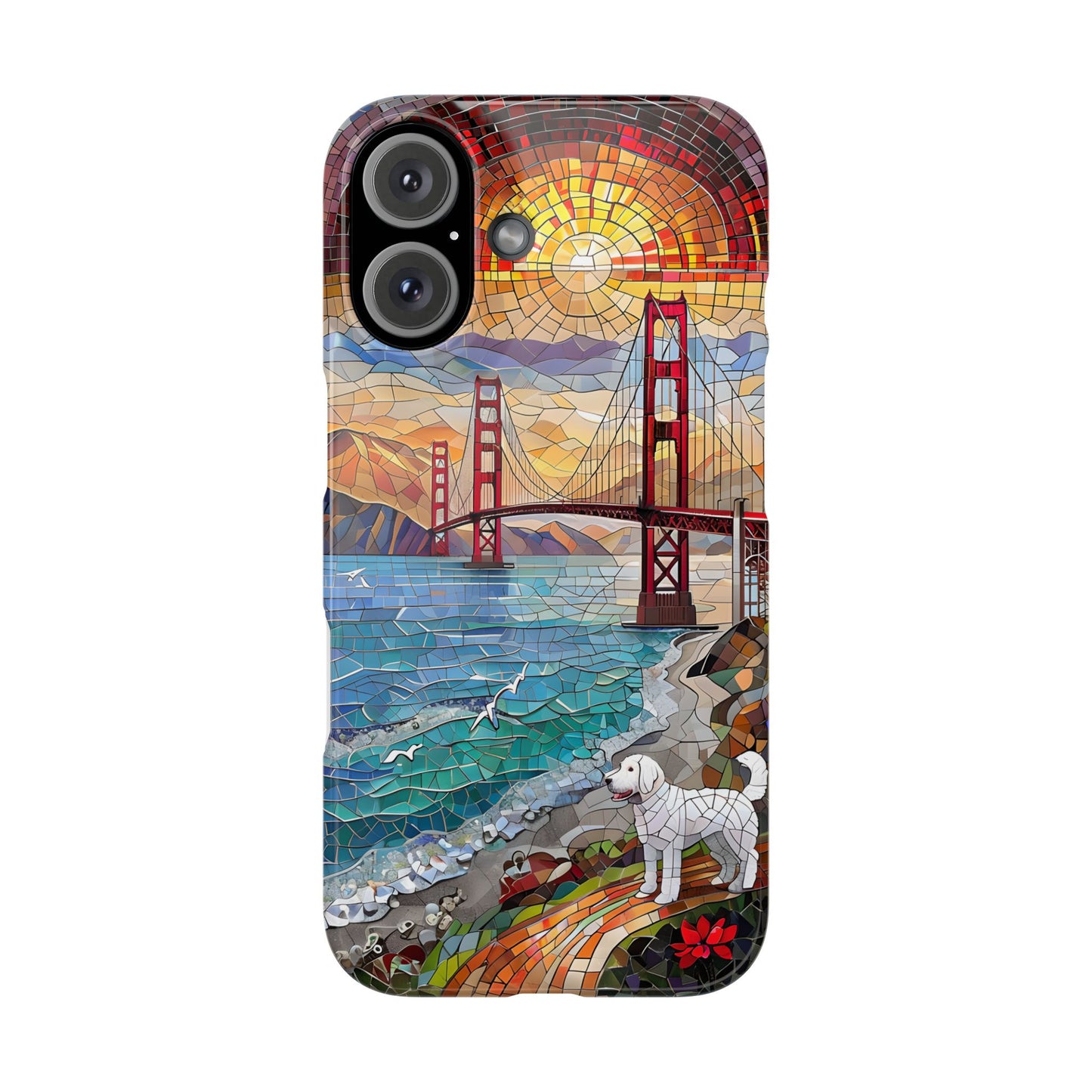 Mountain Landscape Slim Mobile Phone Cases, Phone Accessories, Doodle Dog Cell Phone Case