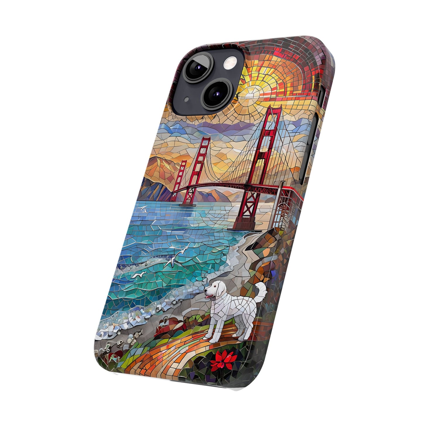 Mountain Landscape Slim Mobile Phone Cases, Phone Accessories, Doodle Dog Cell Phone Case
