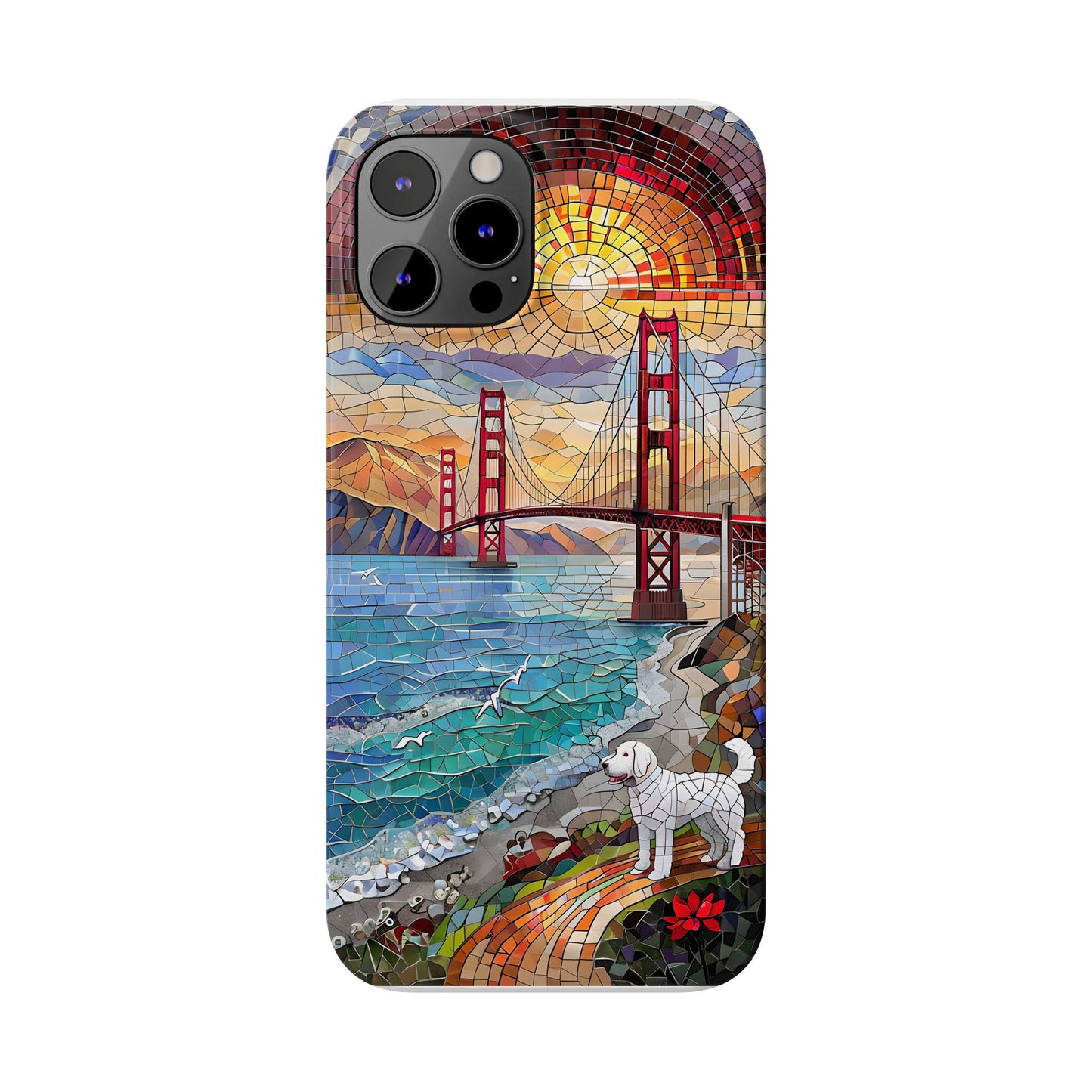 Mountain Landscape Slim Mobile Phone Cases, Phone Accessories, Doodle Dog Cell Phone Case