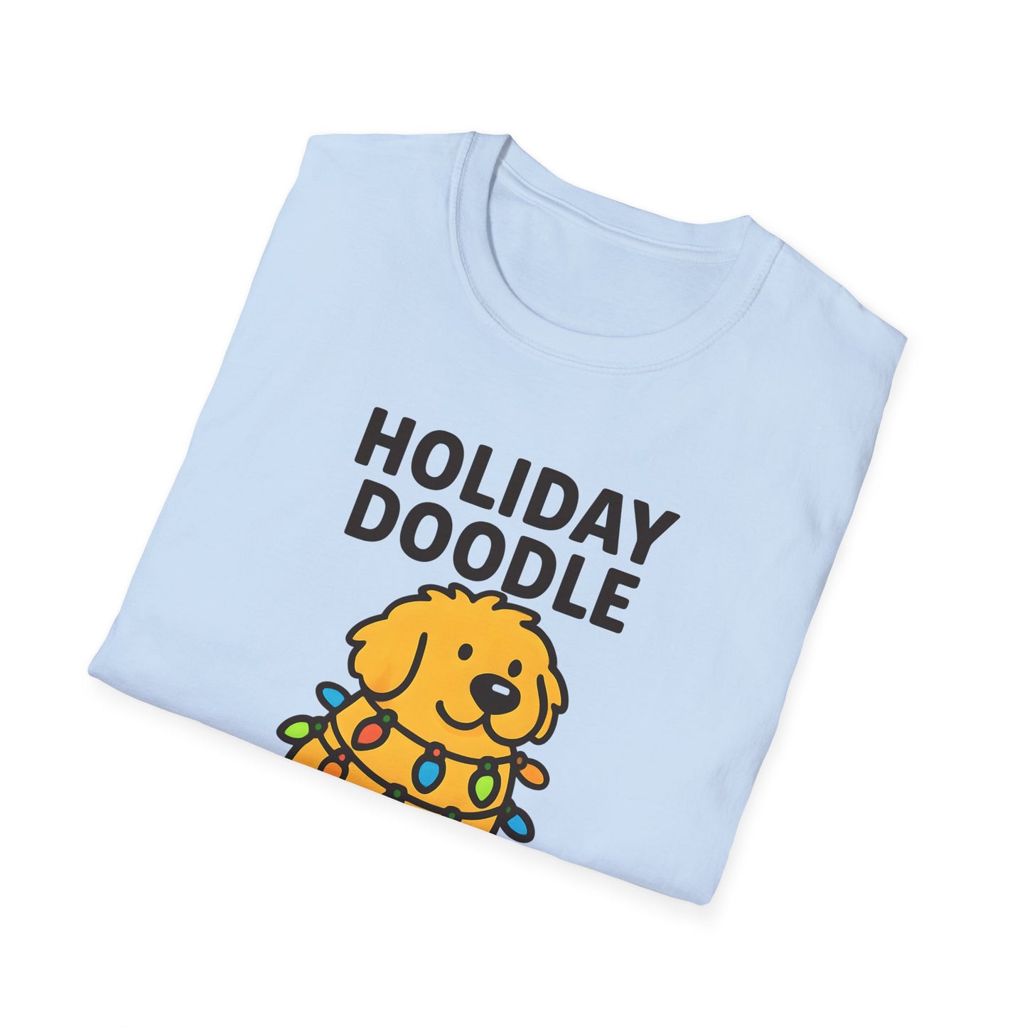 Holiday Doodle, Funny Christmas T-Shirt, Cute Dog Tee, Unisex Christmas Apparel, Pet Lover Gift, Fun Holiday Style